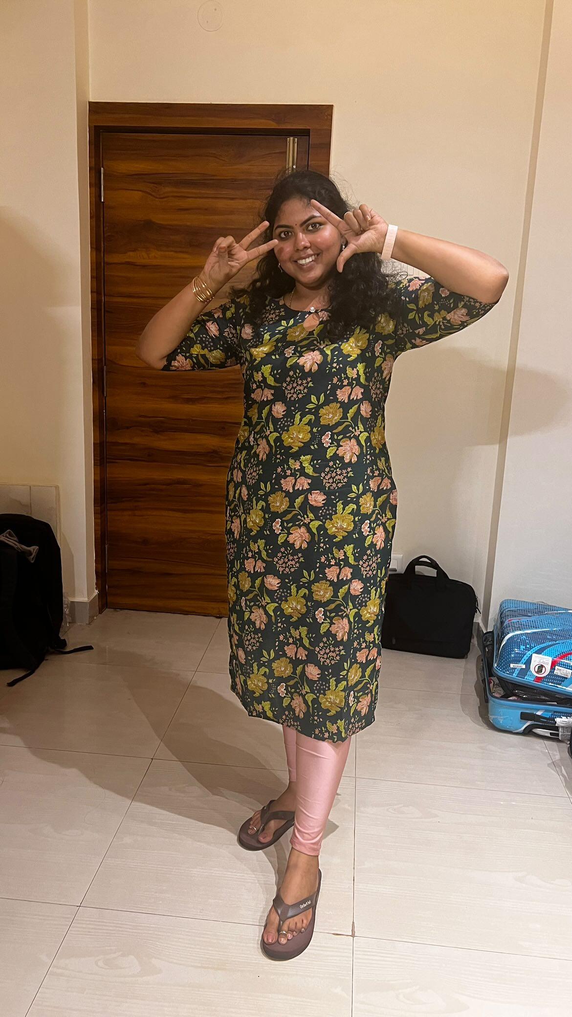 Cotton long straight kurta