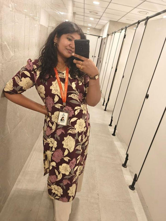 Cotton long straight kurti