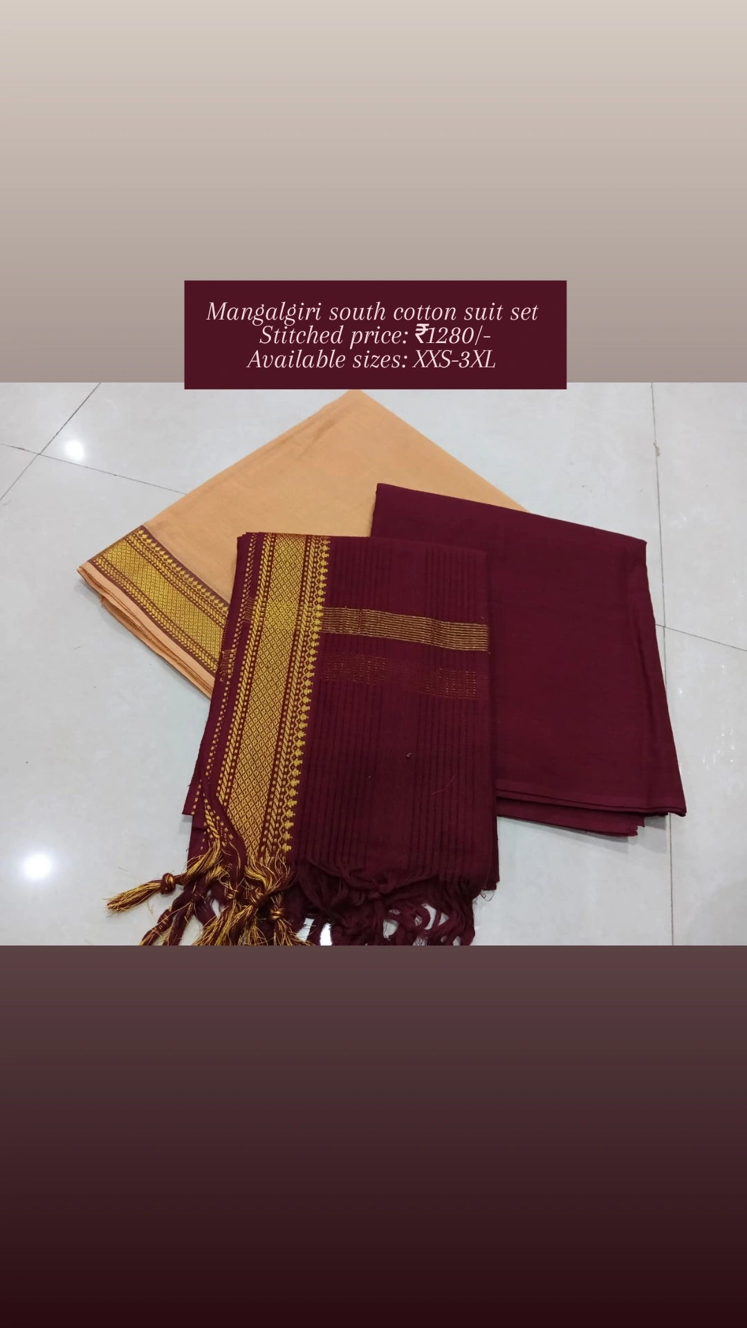 Mangalgiri south cotton suit set