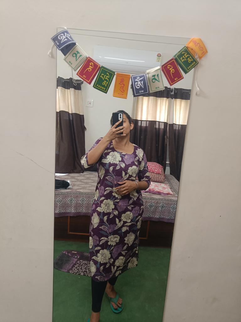 Cotton long straight kurti