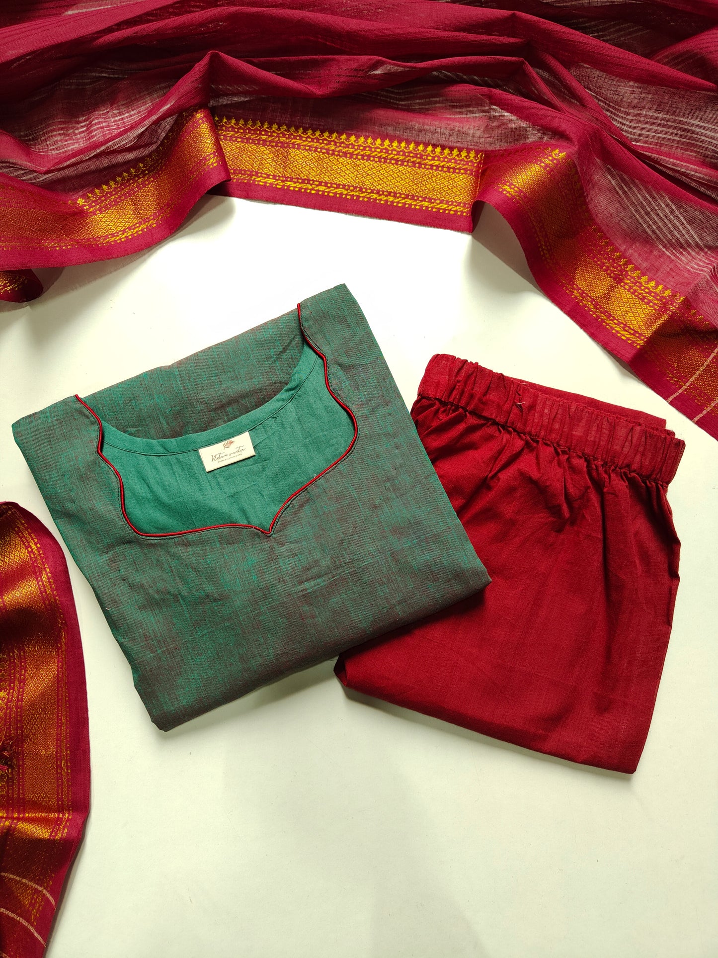 Mangalgiri south cotton suit set