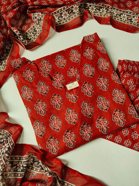 Cotton Anarkali suit set