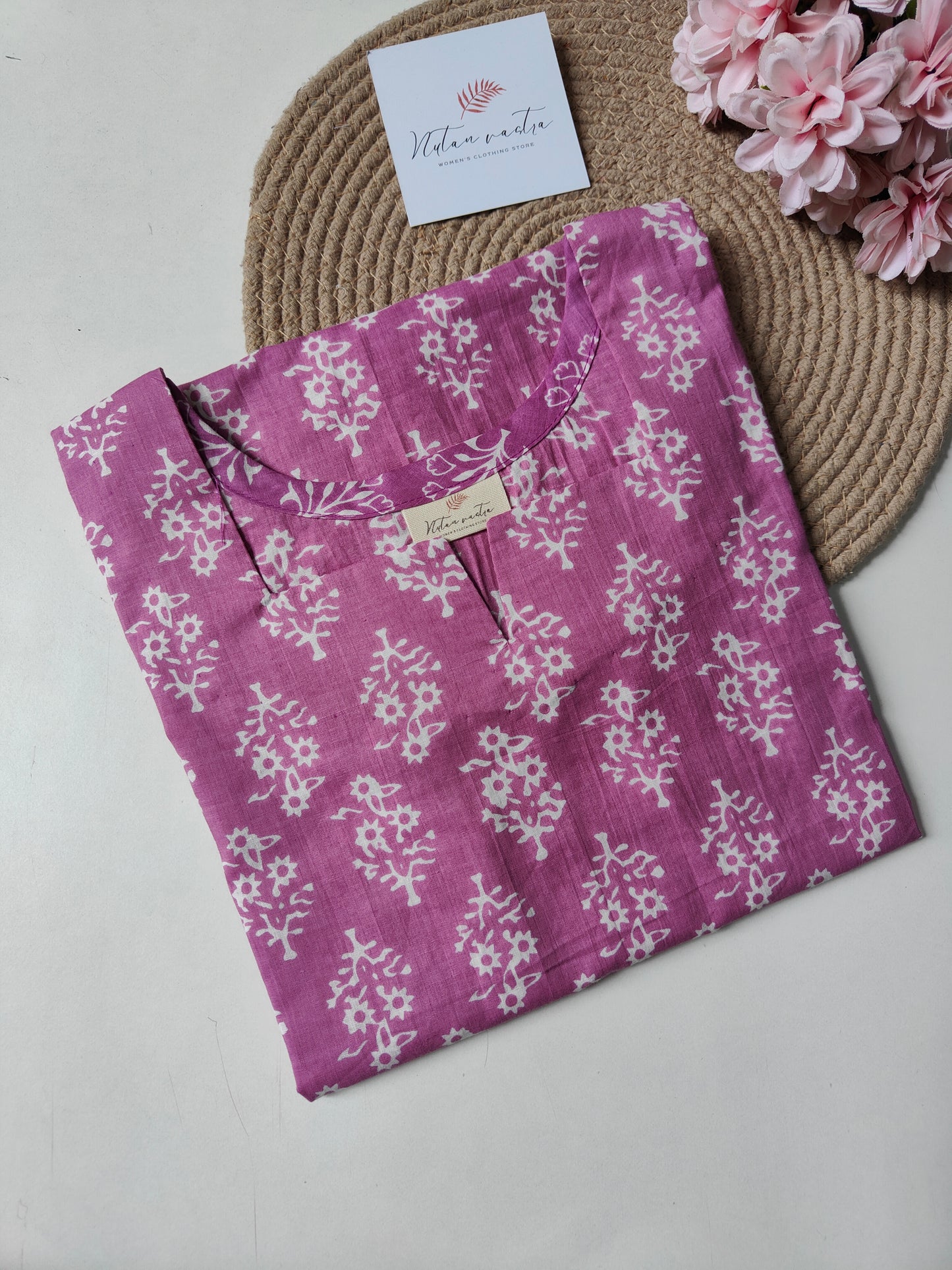 Ready to ship cotton long straight kurti