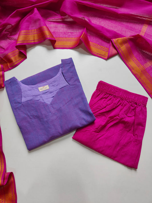 Mangalgiri south cotton suit set