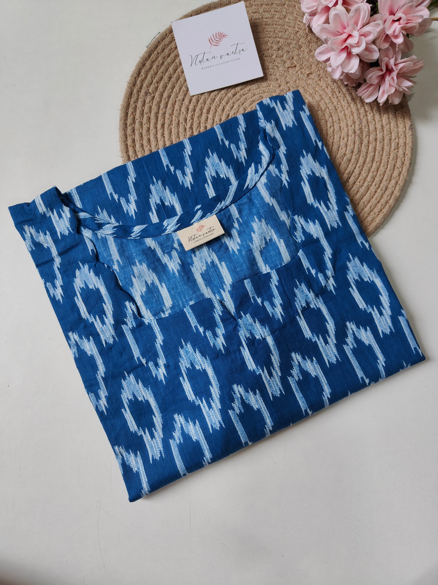 Cotton long straight kurti