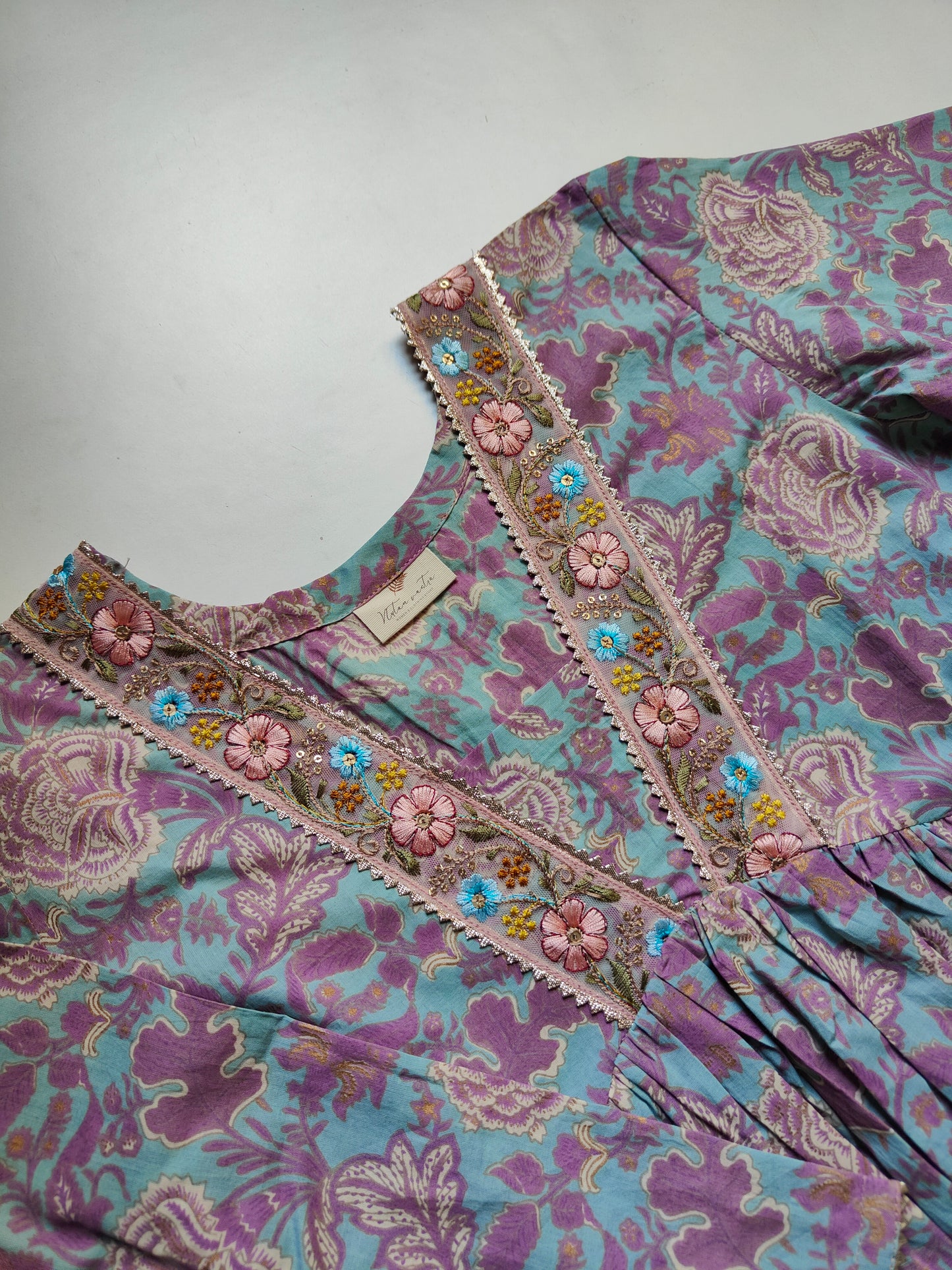 Cotton Alia cut Anarkali kurti
