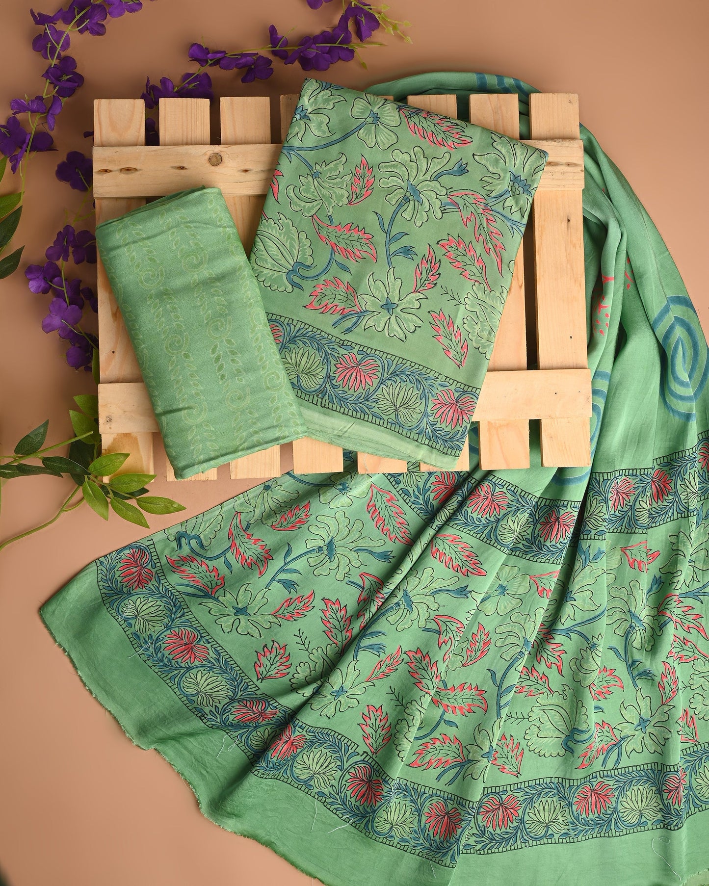 Modal satin suit set