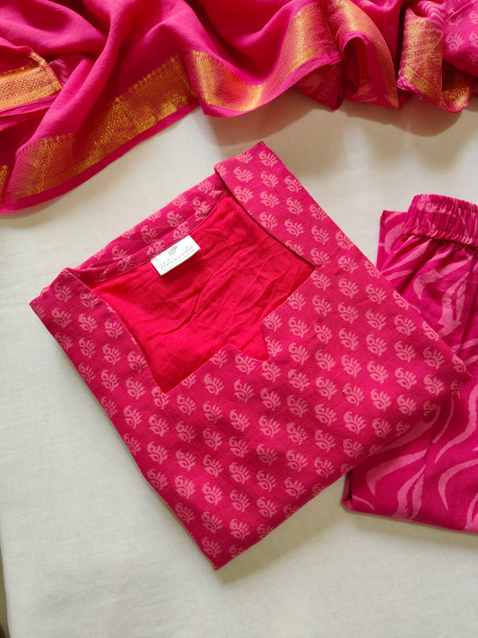 Mangalgiri south cotton suit set