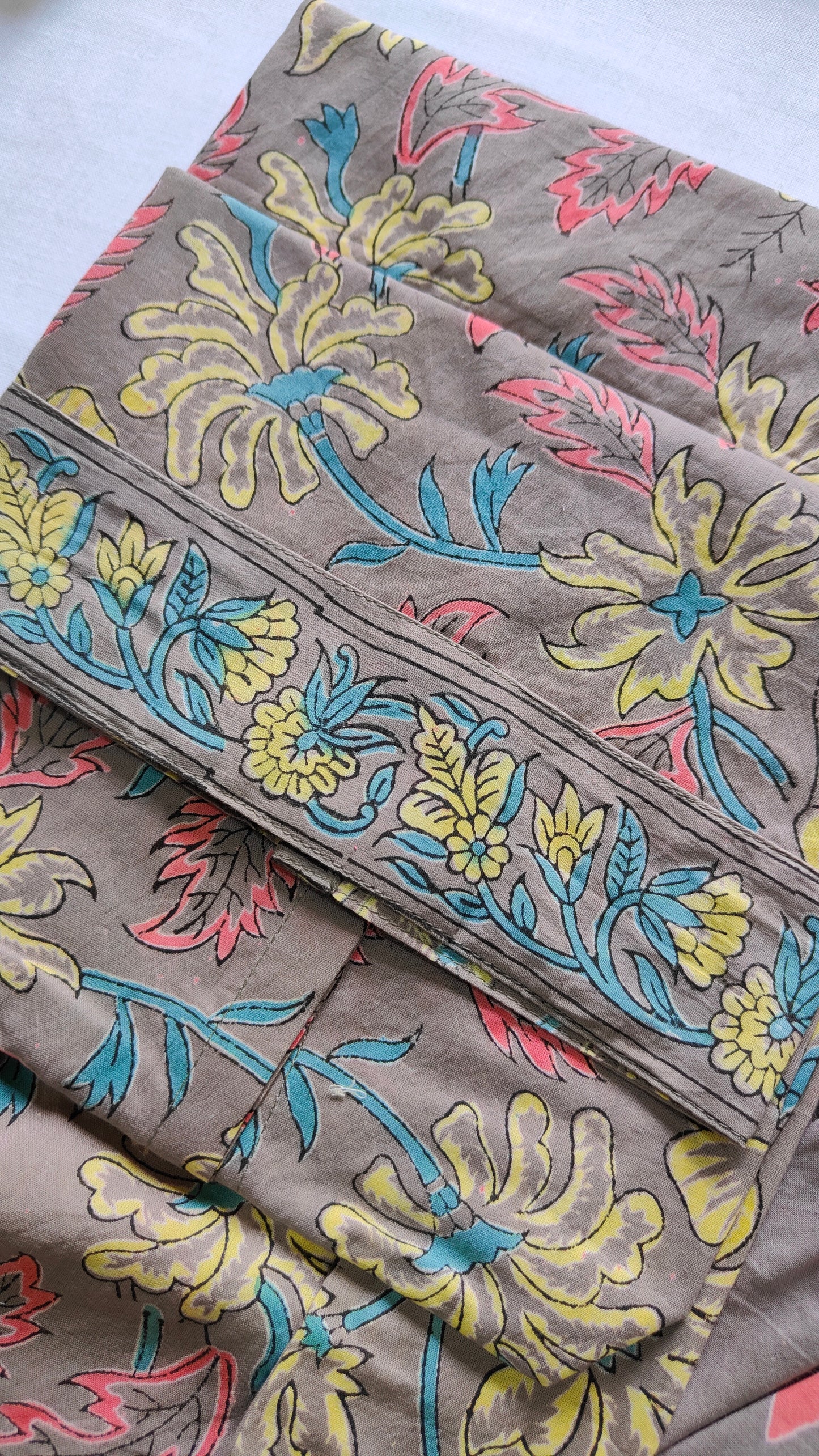 Cotton suit set with chiffon dupatta