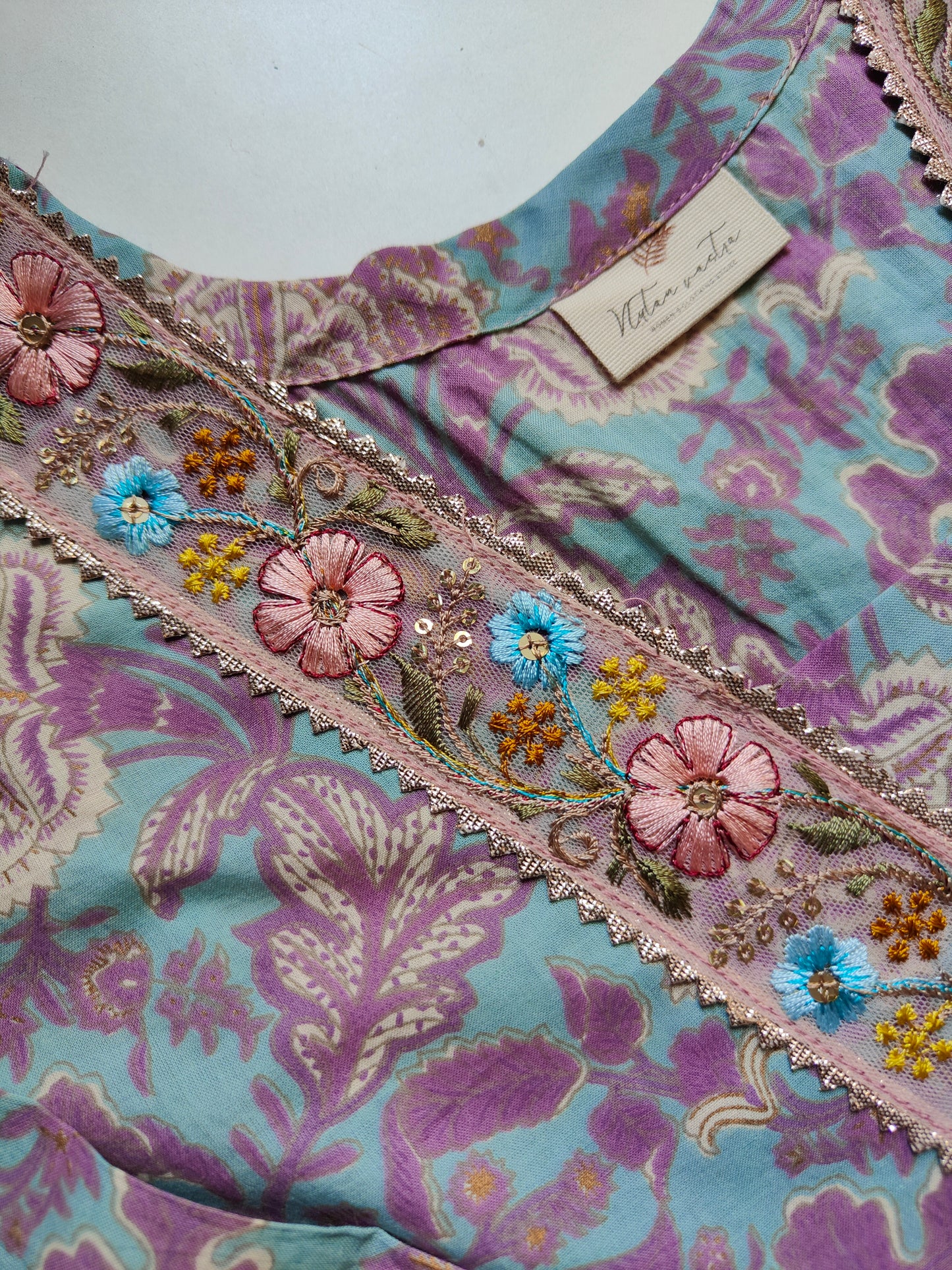 Cotton Alia cut Anarkali kurti