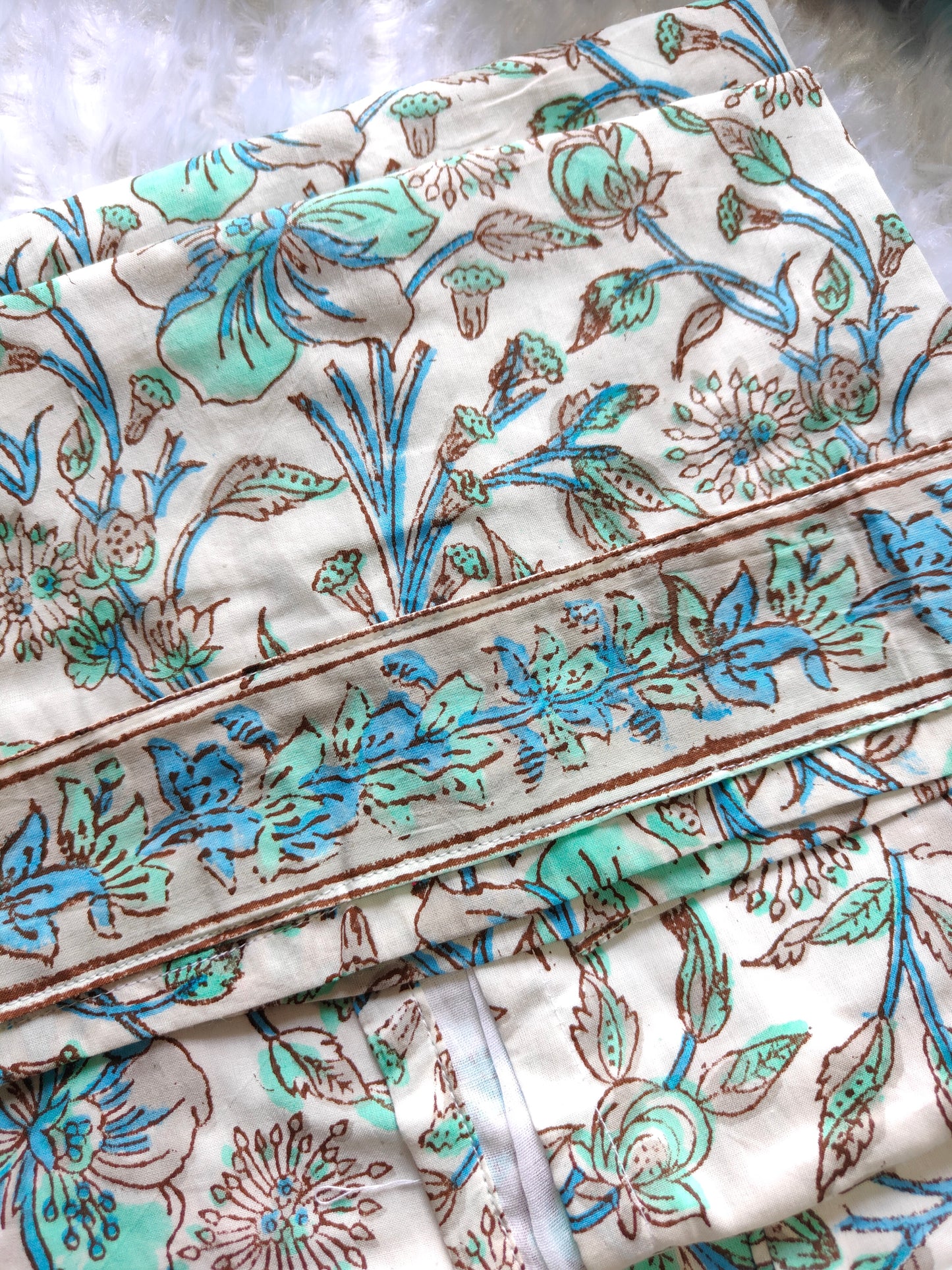 Cotton suit set with chiffon dupatta