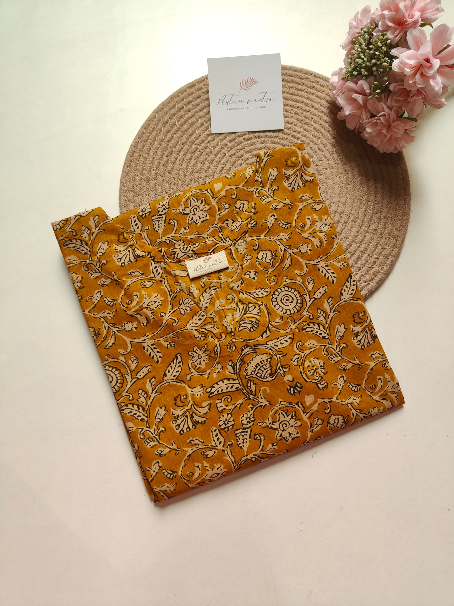 Cotton long straight kurti