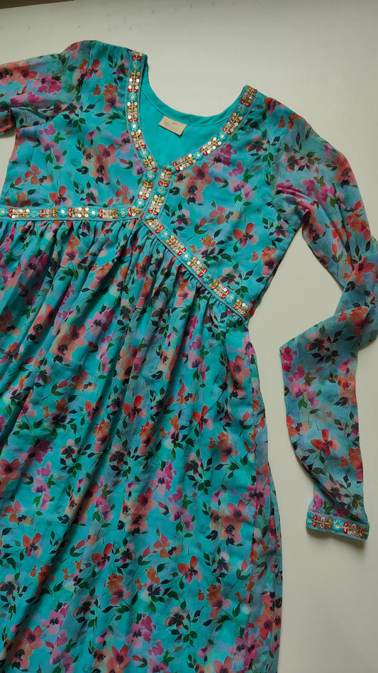 Chiffon Alia Cut kurti