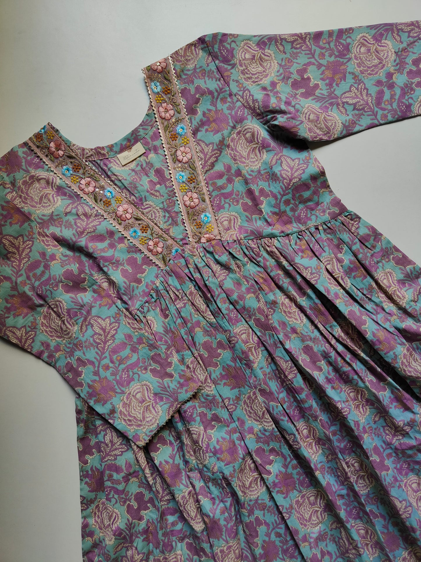 Cotton Alia cut Anarkali kurti