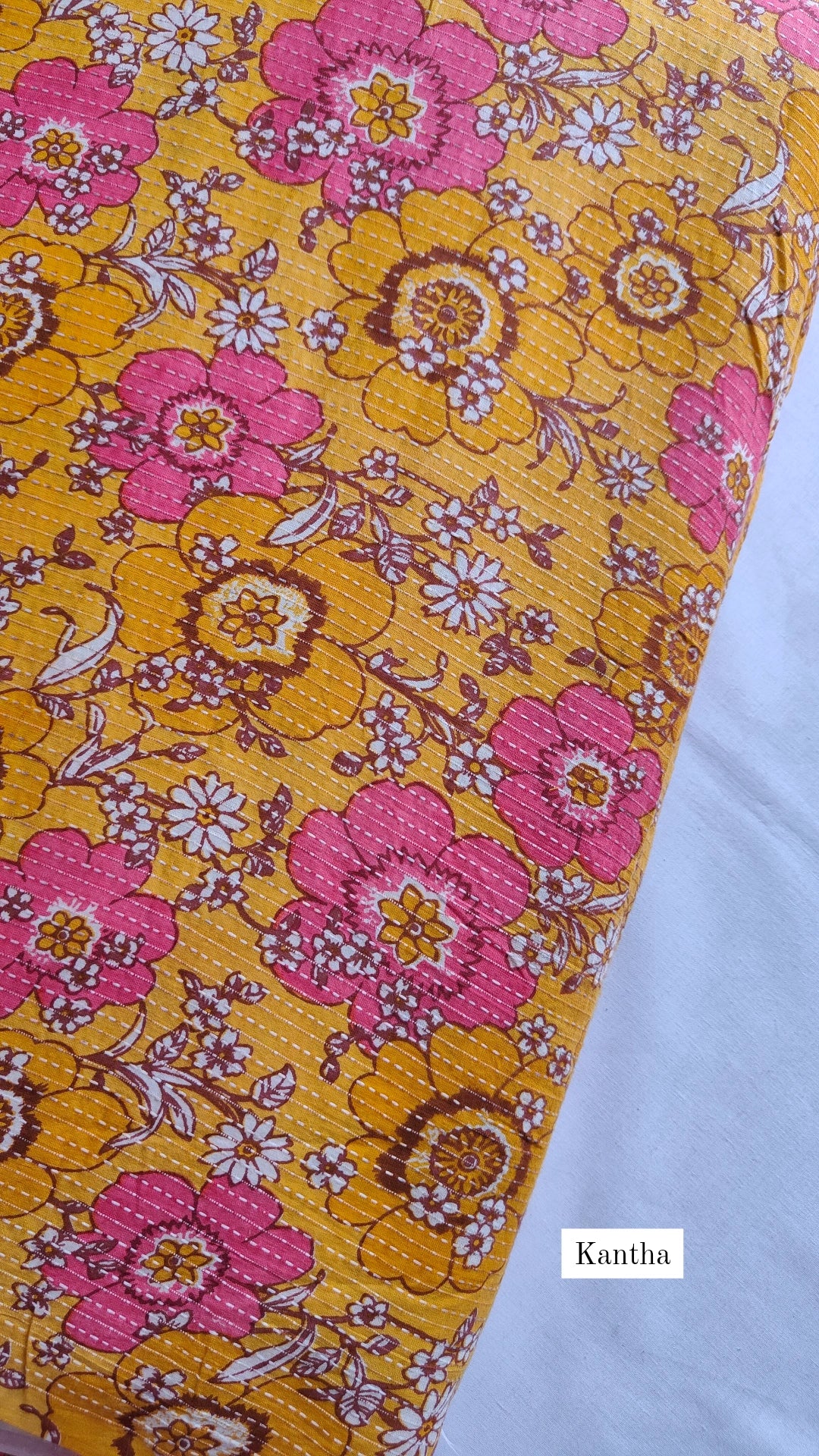 Cotton kantha Anarkali kurti