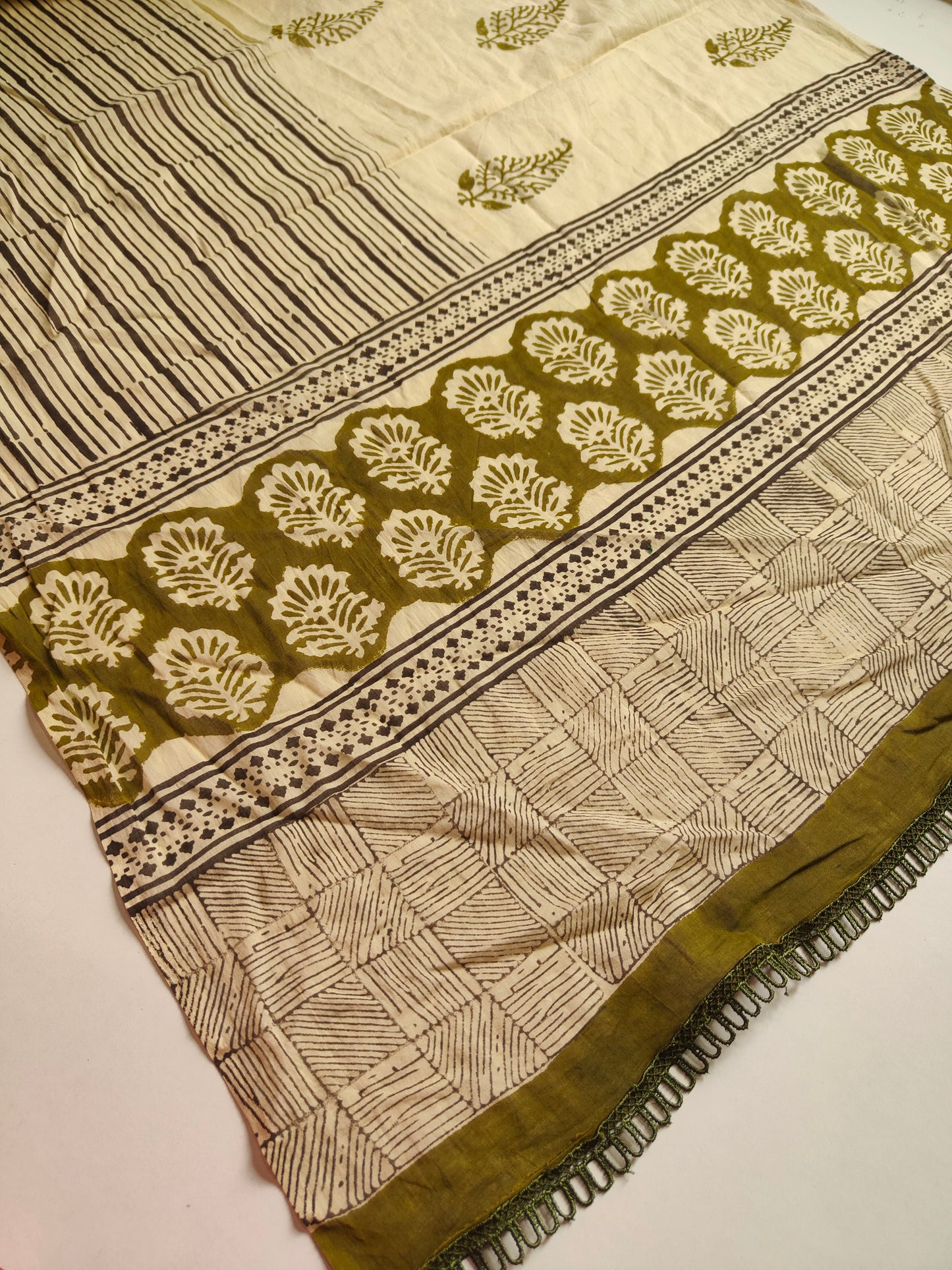Cotton suit set with cotton dupatta