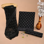 Cotton Suit Set With Chiffon Dupatta