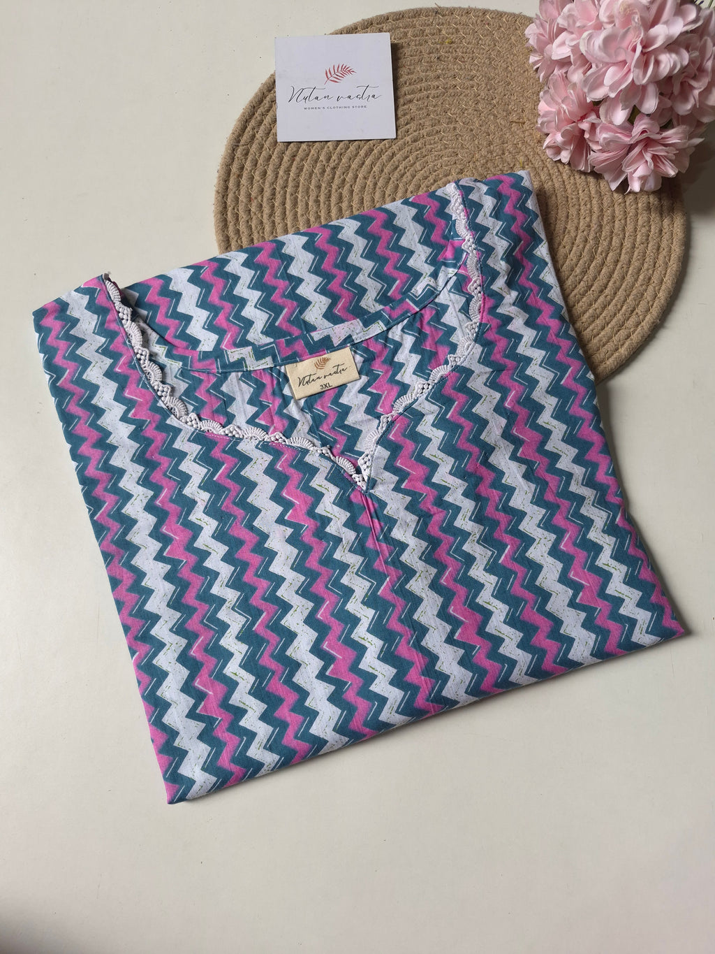 Ready to ship Cotton Long straight kurti