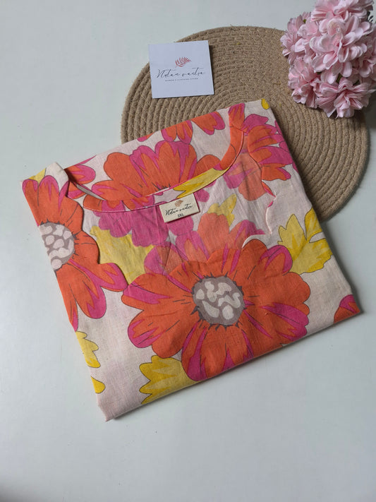 Cotton Flex Long Straight Kurti