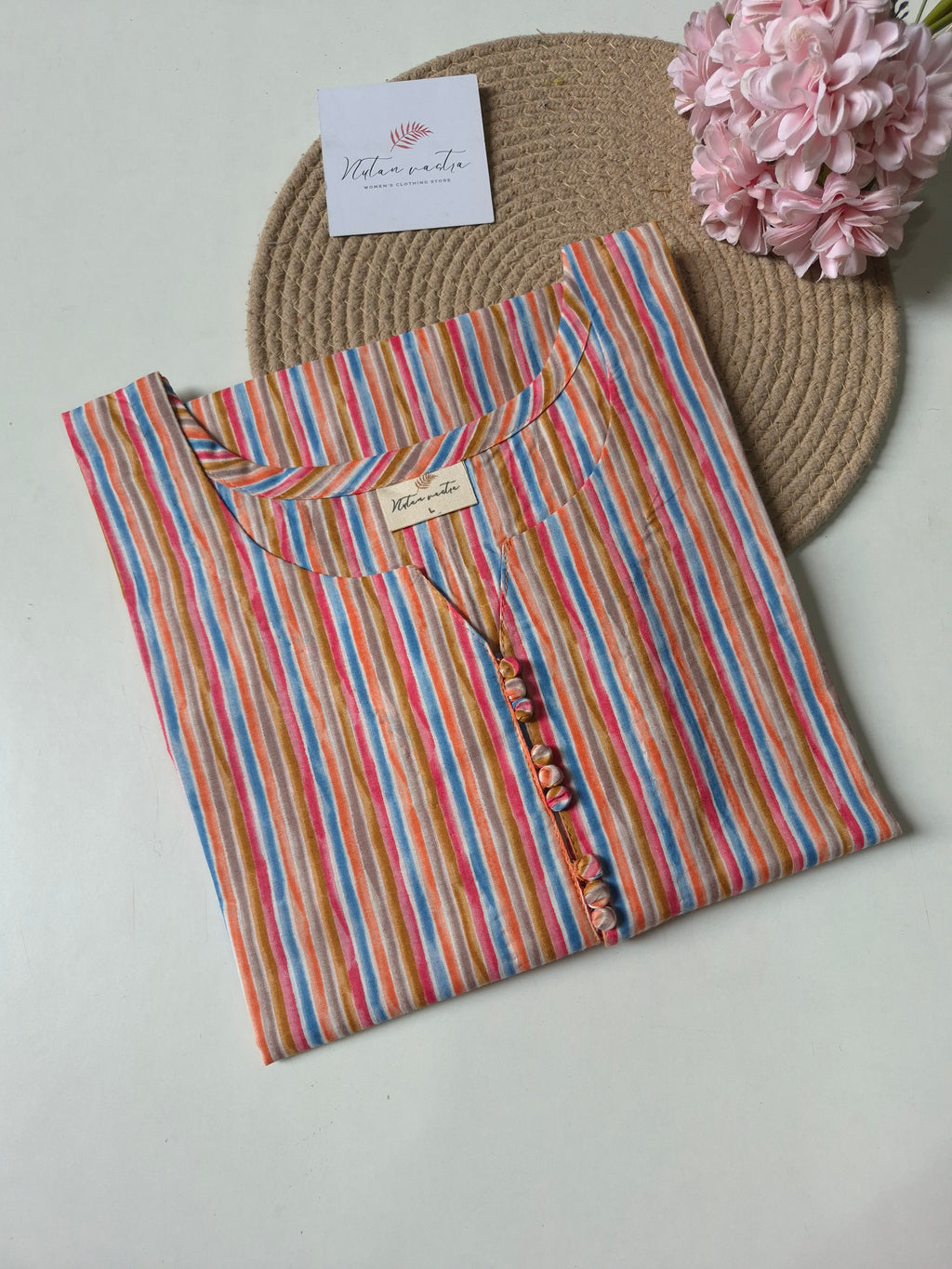 Ready to Ship Cotton Long Straight Kurti