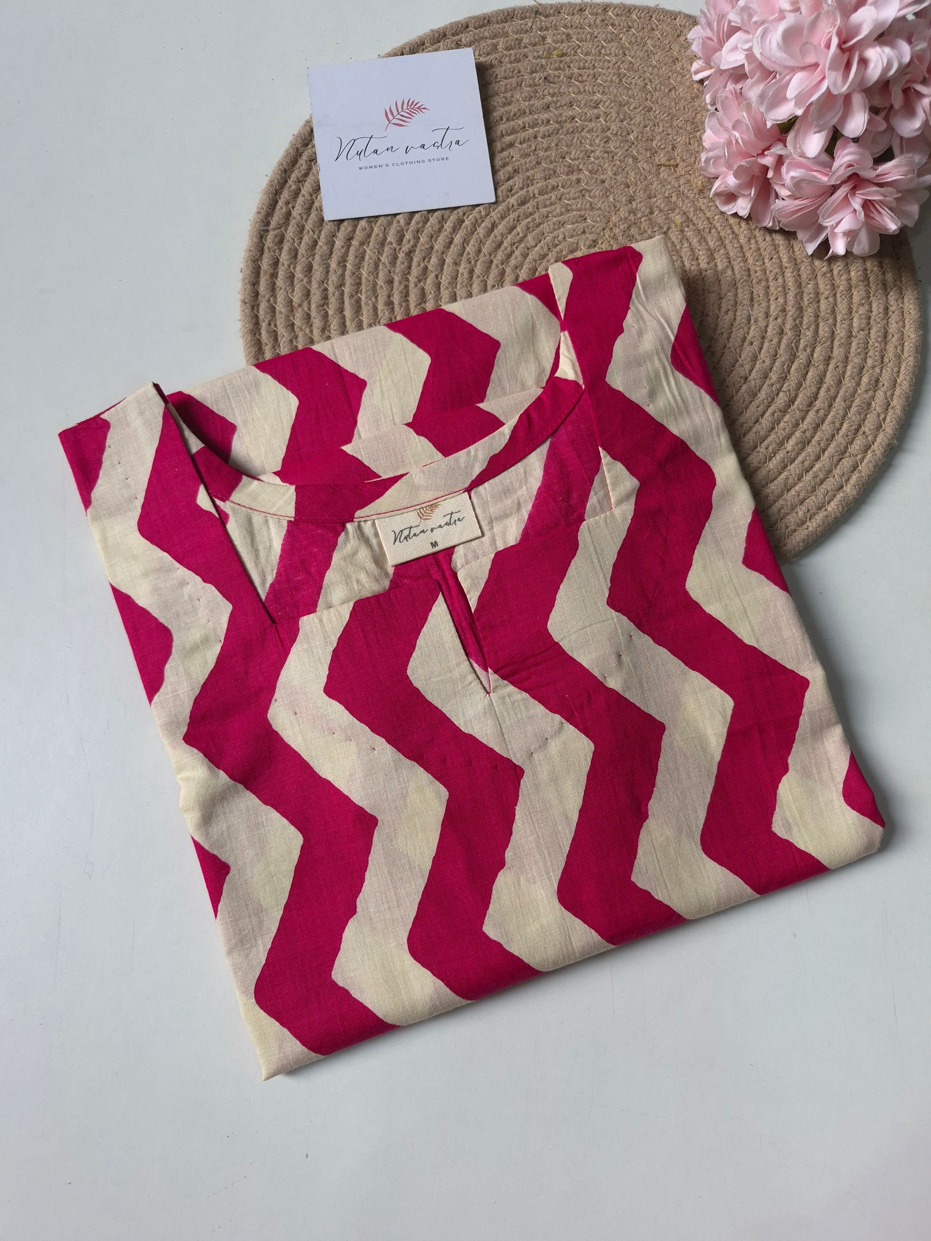 Ready to ship cotton Long straight kurti