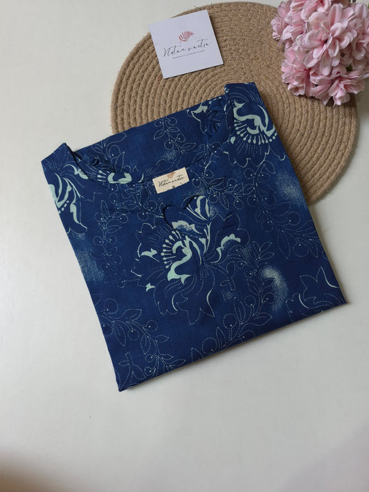 Cotton long straight kurta