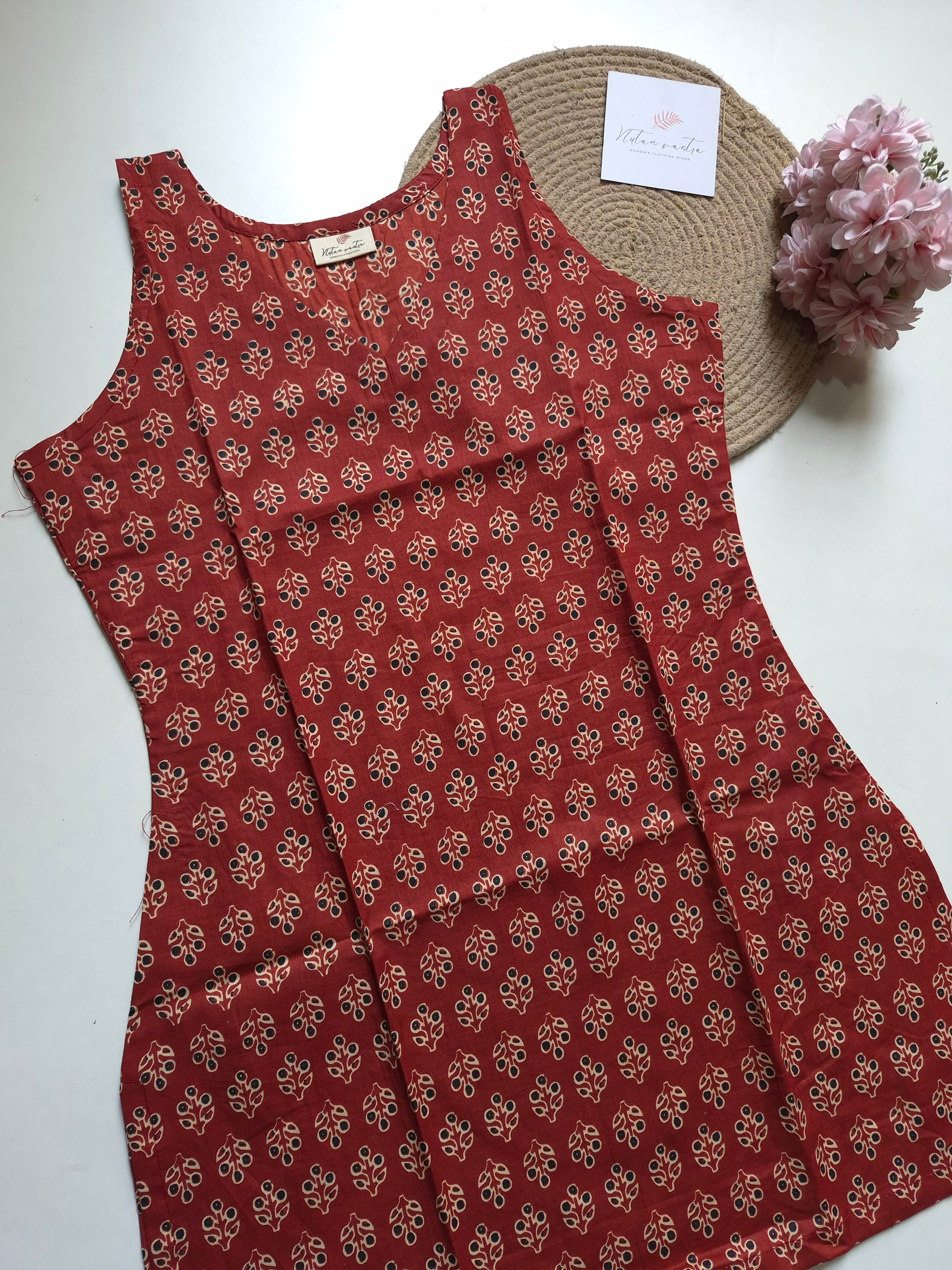 Ready to ship Cotton Short Straight Kurti