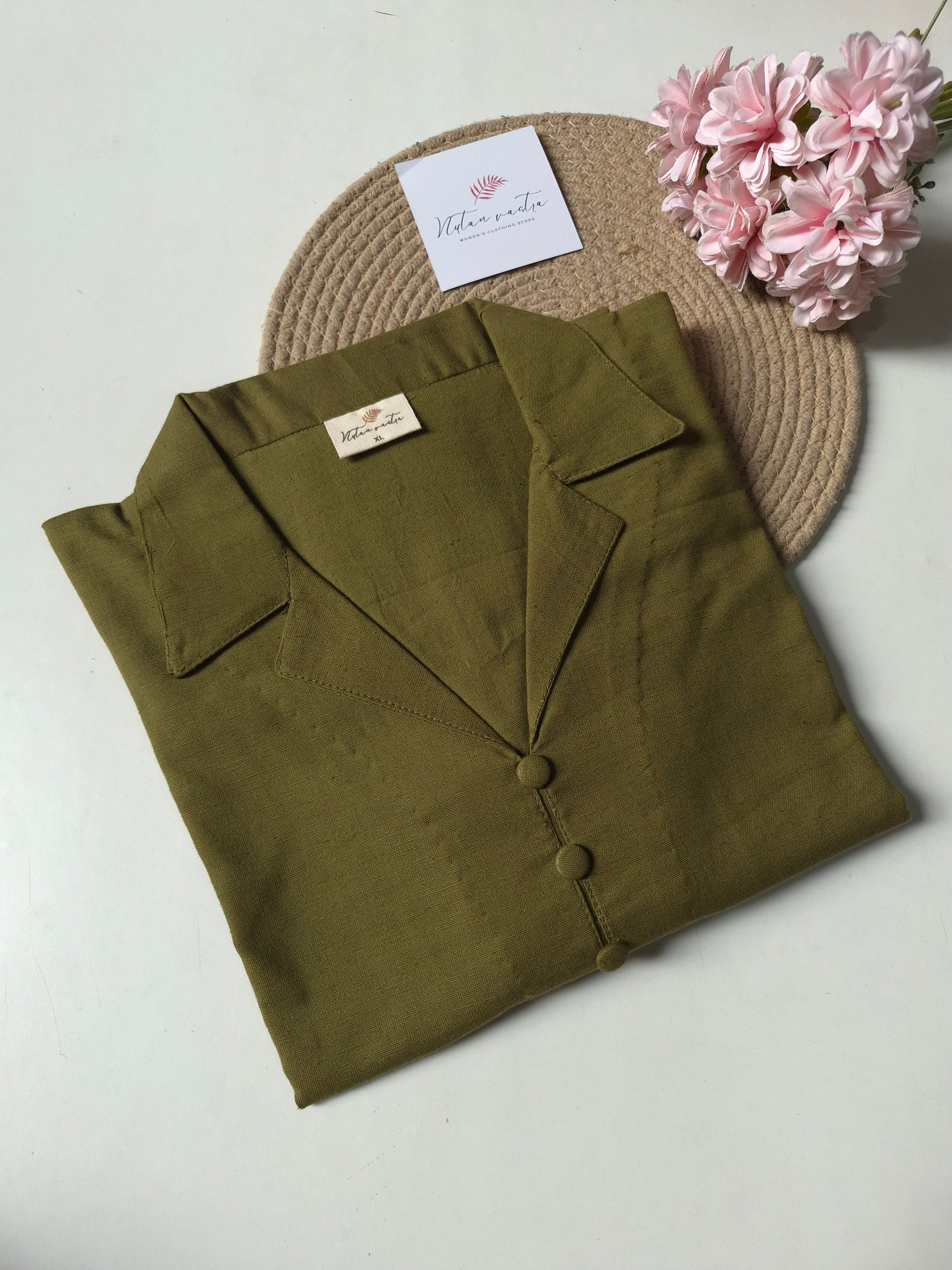 Khadi Cotton Anarkali Kurti