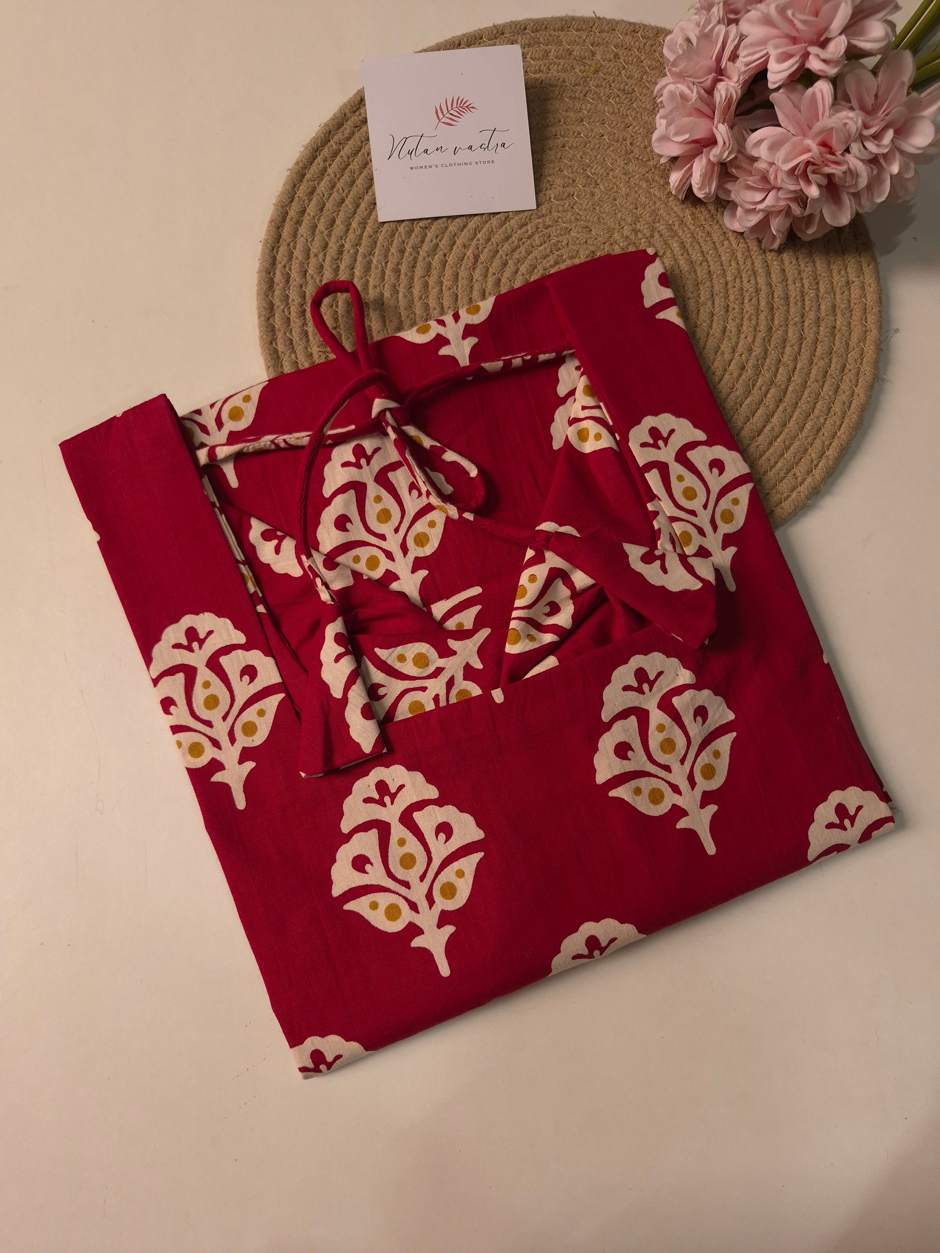 Khadi Cotton Long Straight Kurti