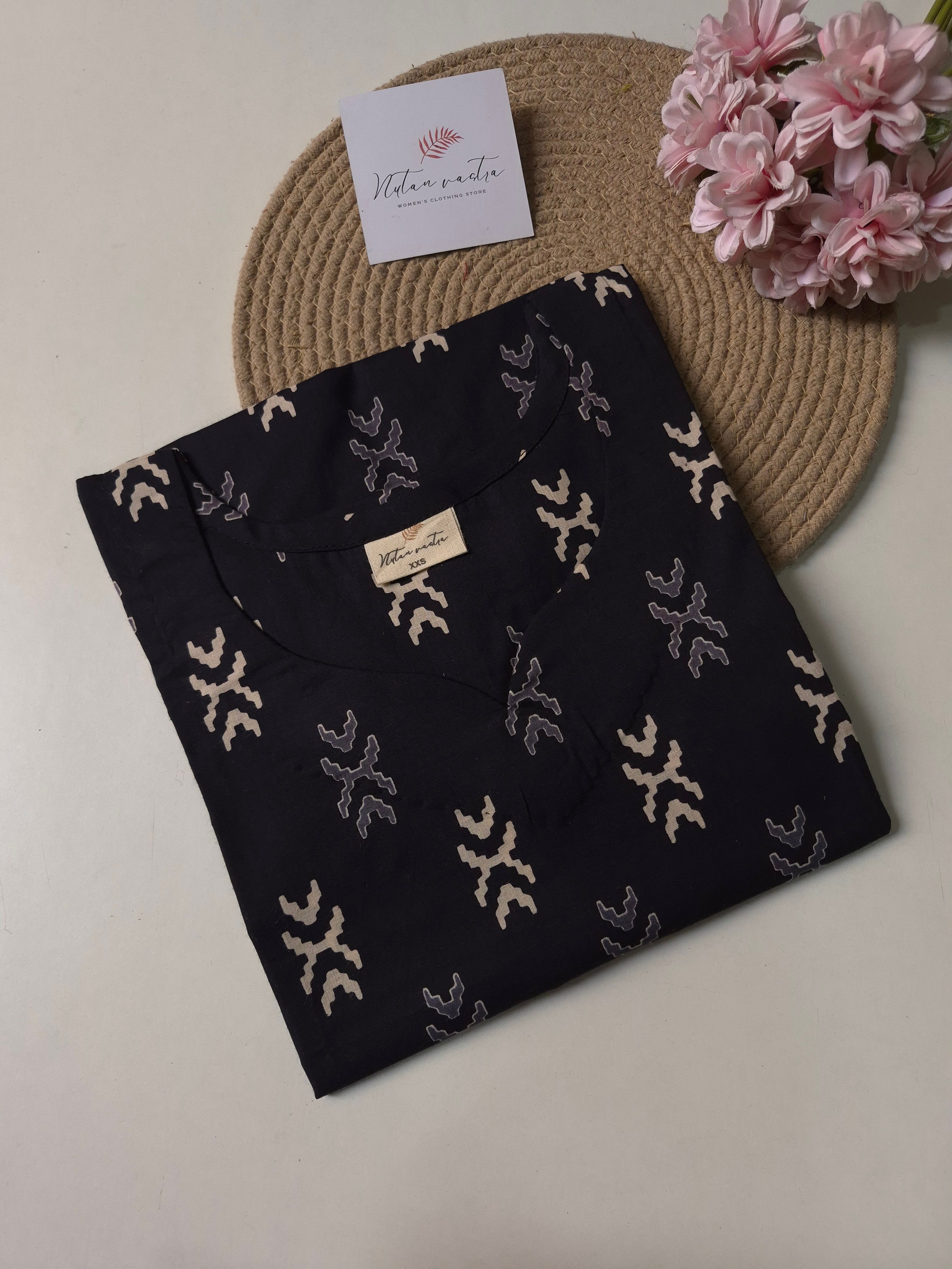 Cotton Long Straight Kurti