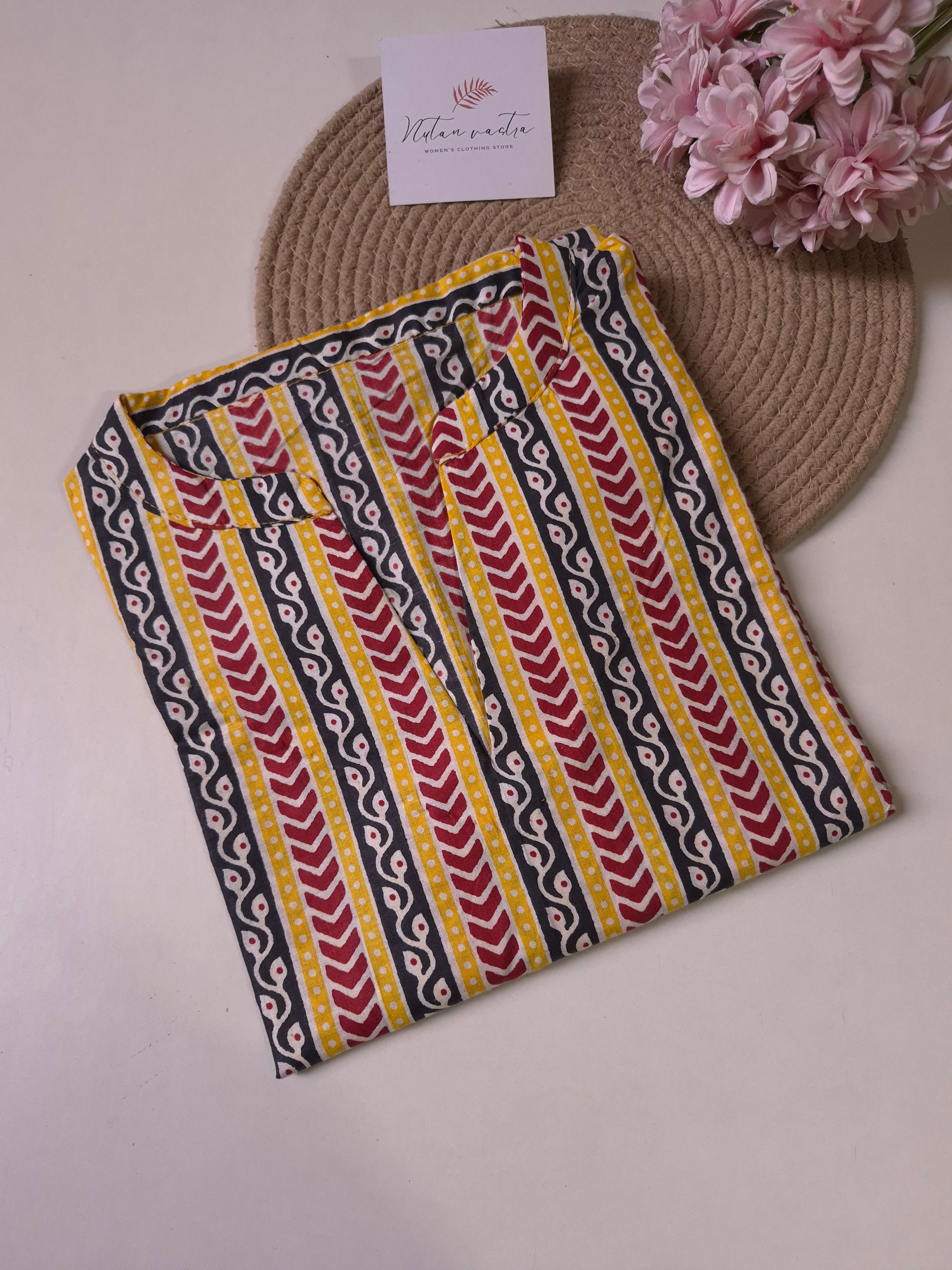 Ready To Ship Cotton Long Straight Kurti