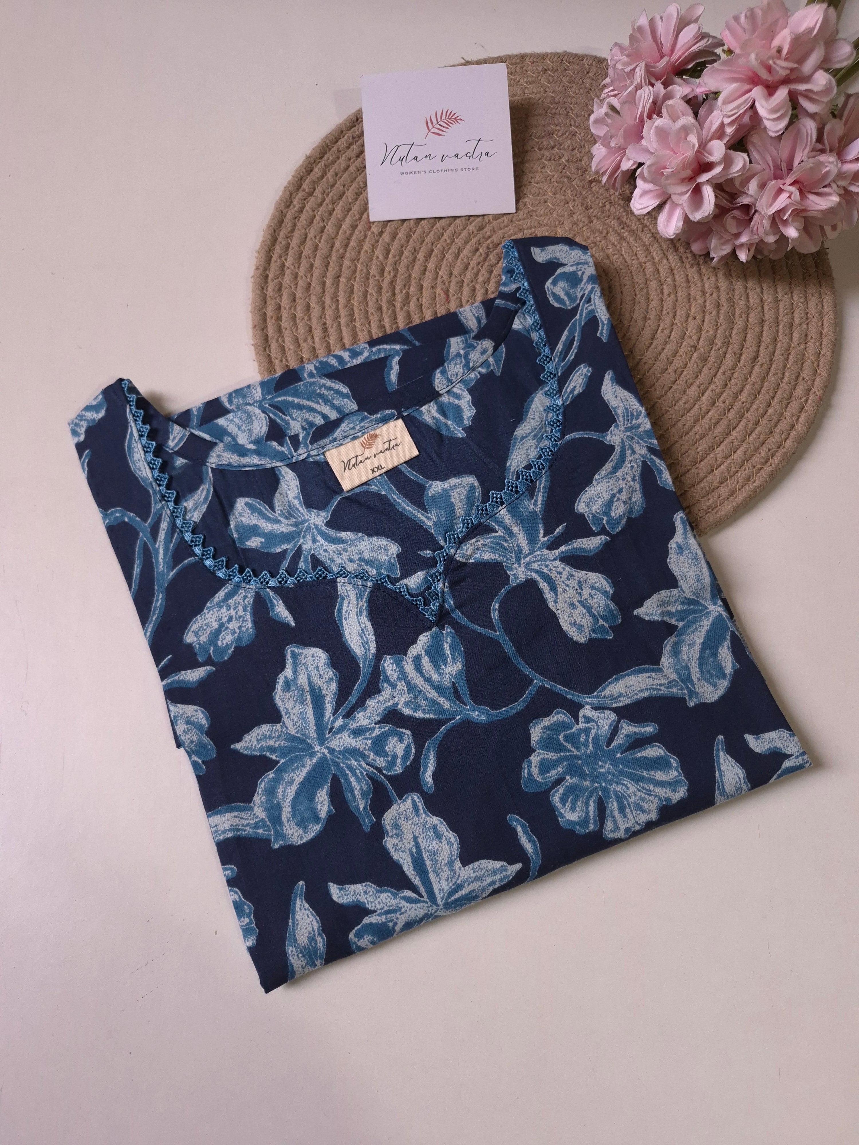 Ready To Ship Cotton Long Straight Kurti