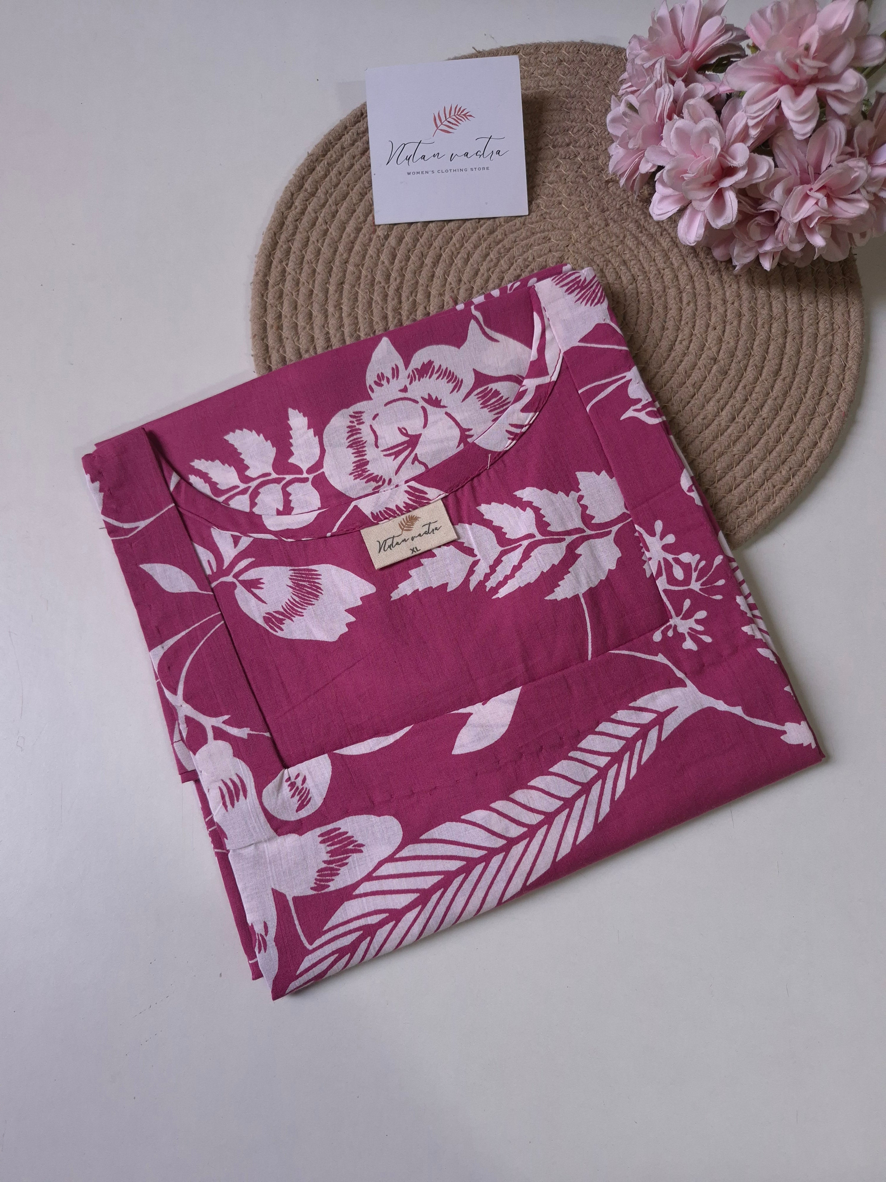 Ready To Ship Cotton Long Straight Kurti