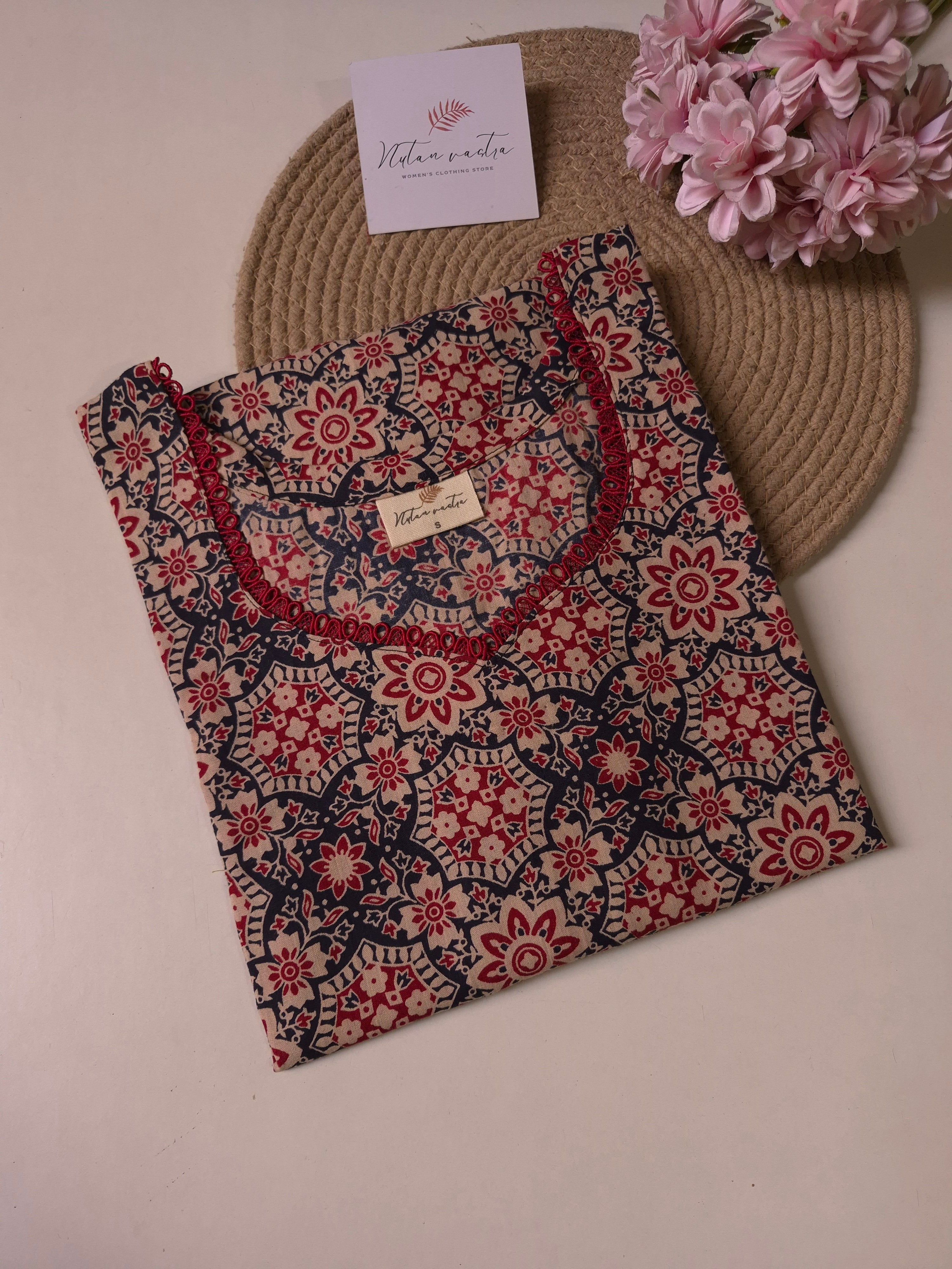 Ready To Ship Cotton Long Straight Kurti