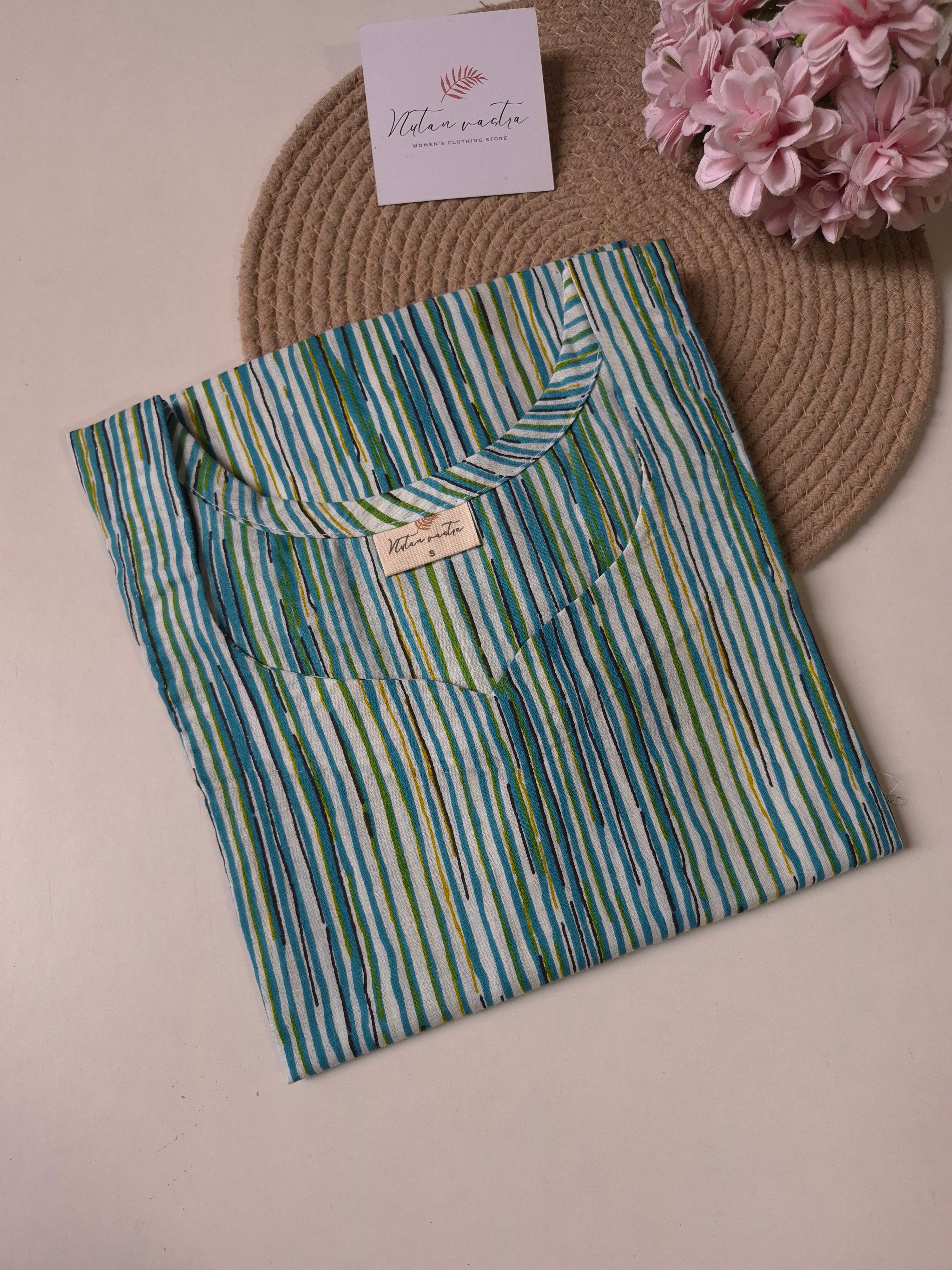 Ready To Ship Cotton Long Straight Kurti