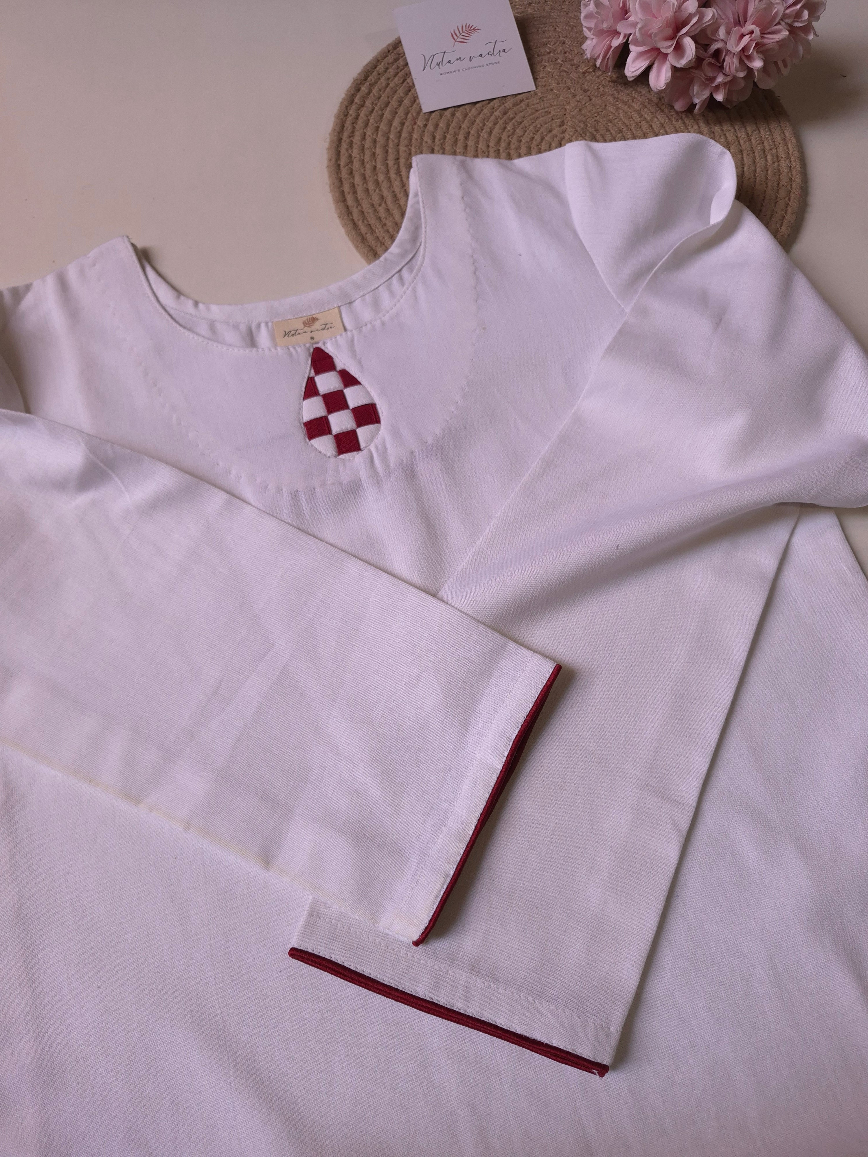 Khadi Cotton Short Kurti & Peplum Top
