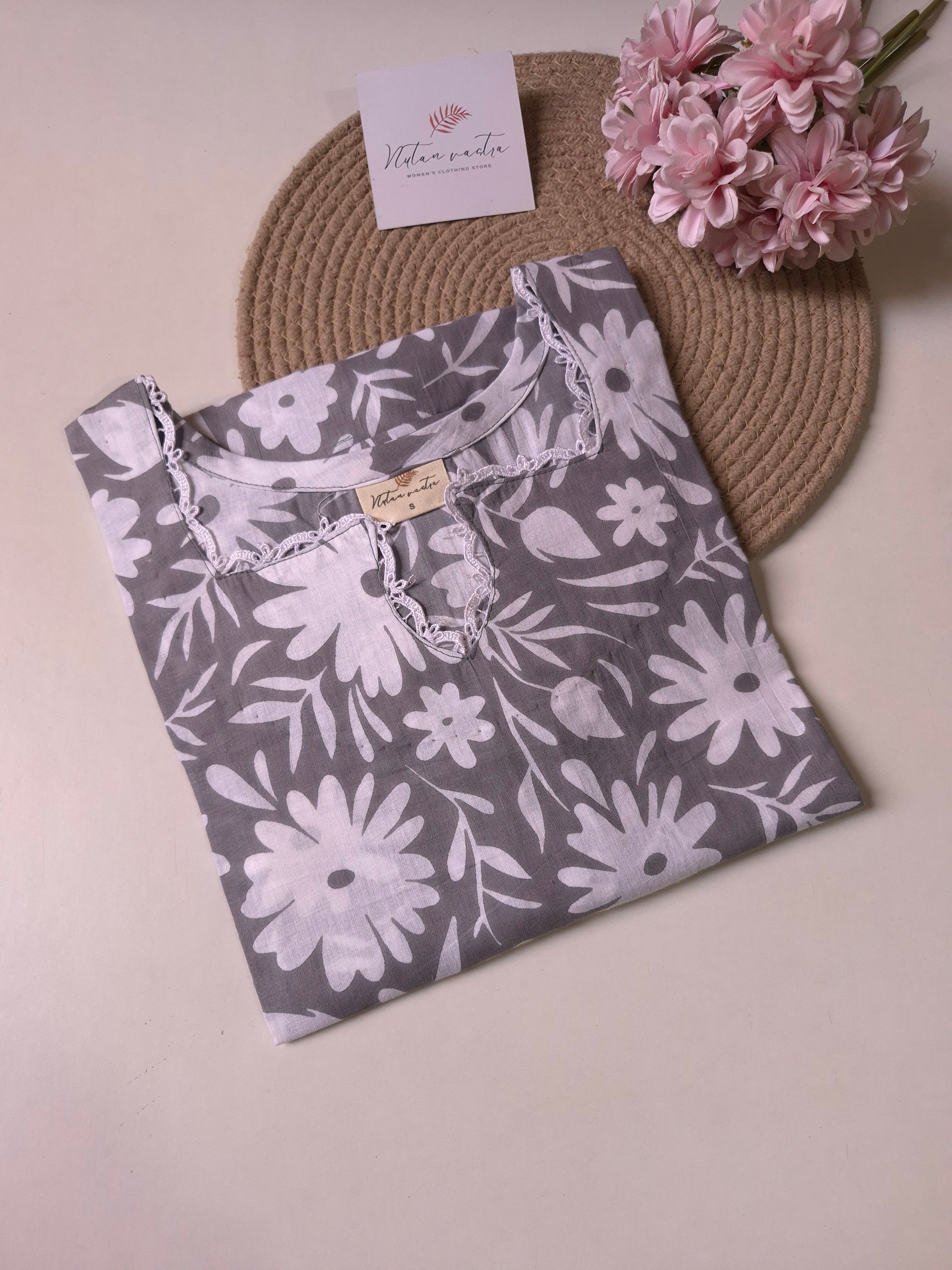 Ready To Ship Cotton Long Straight Kurti