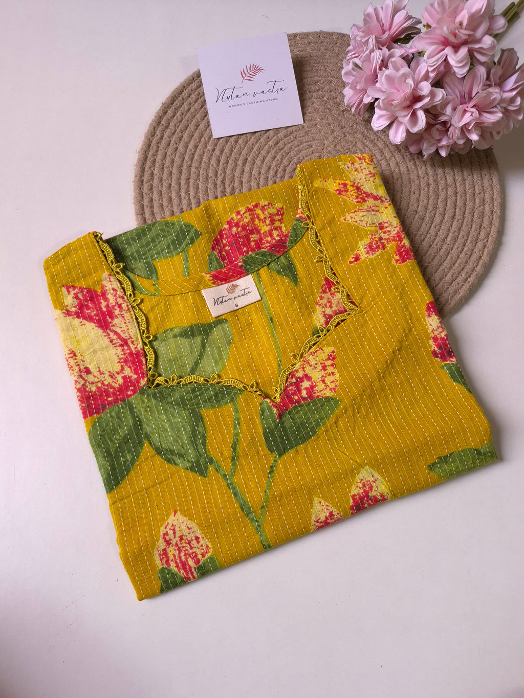 Ready To Ship Cotton Kantha Short Kurti