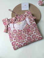 Cotton Handblock Printed Short Kurti & Peplum Top