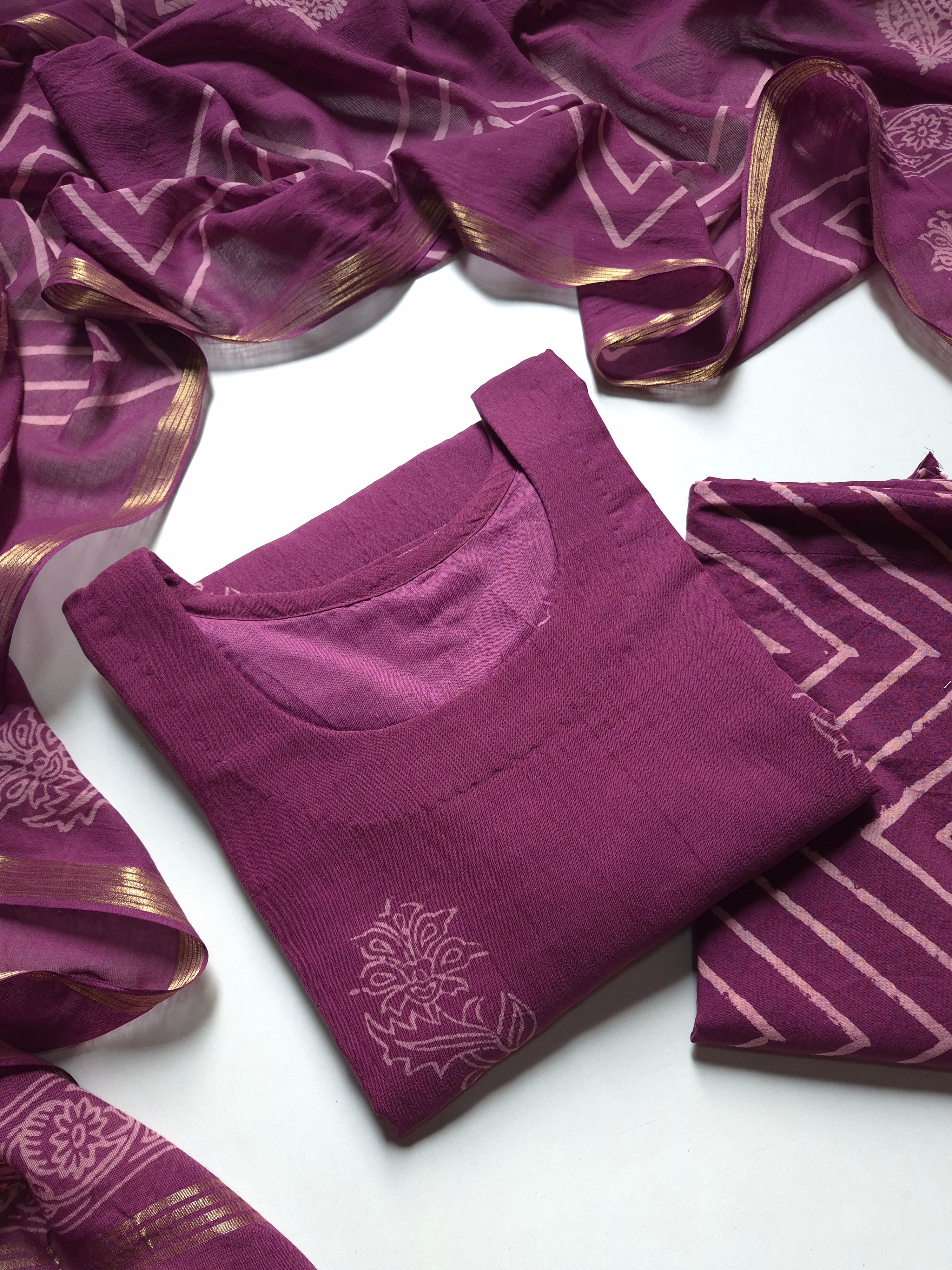 Mangalgiri South Cotton Suit Set