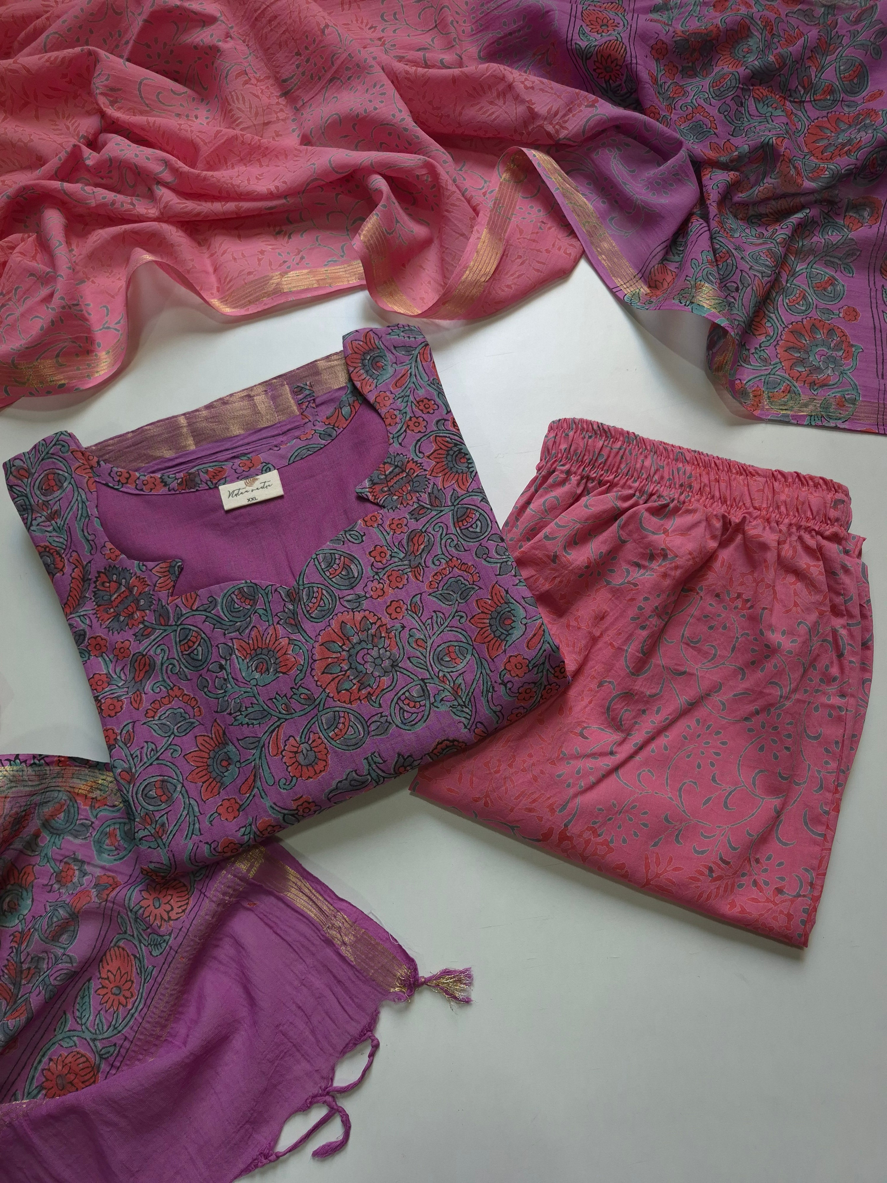 Mangalgiri South Cotton Suit Set