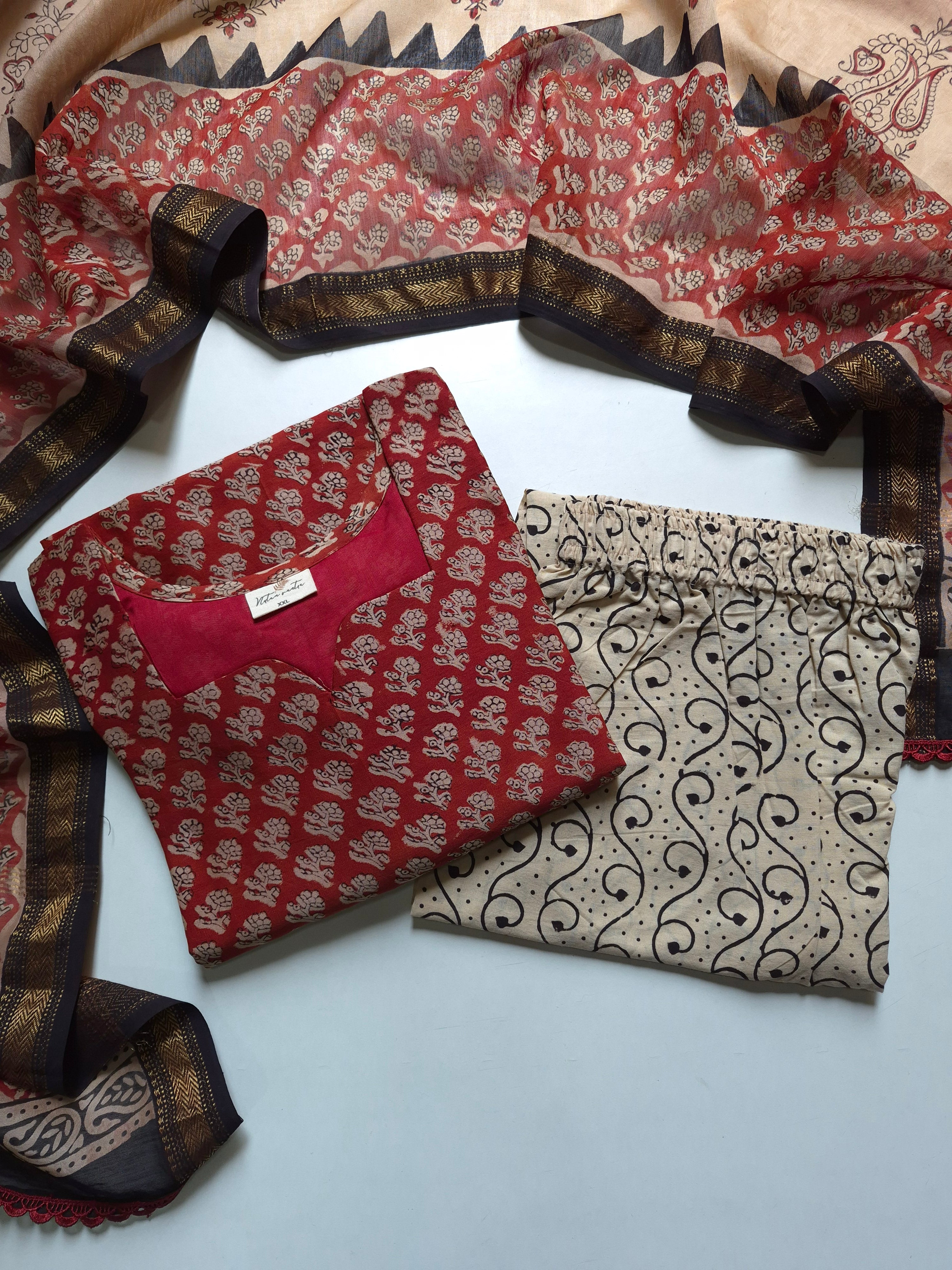Maheshwari Silk Suit Set