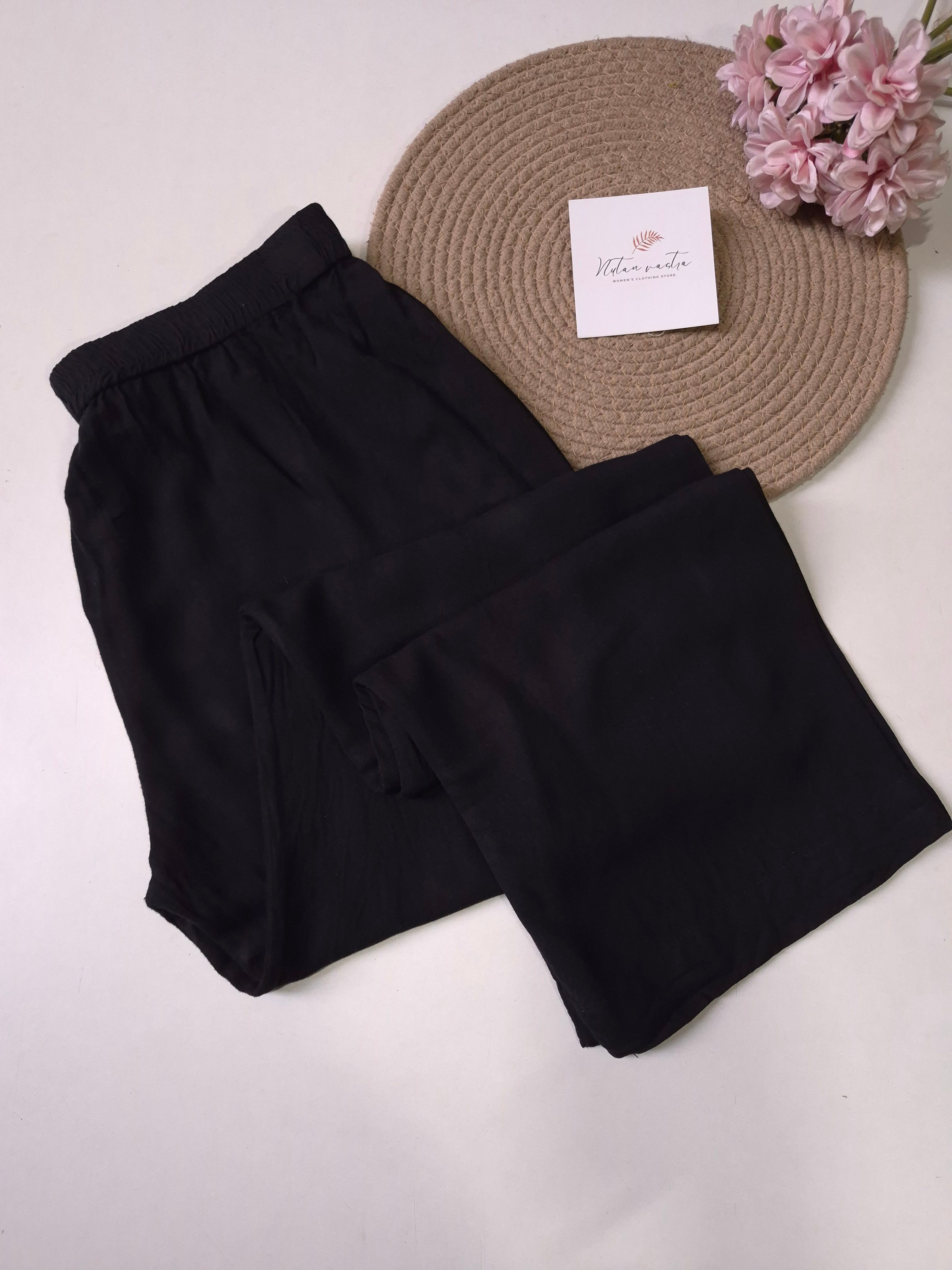 Black Cotton Pant