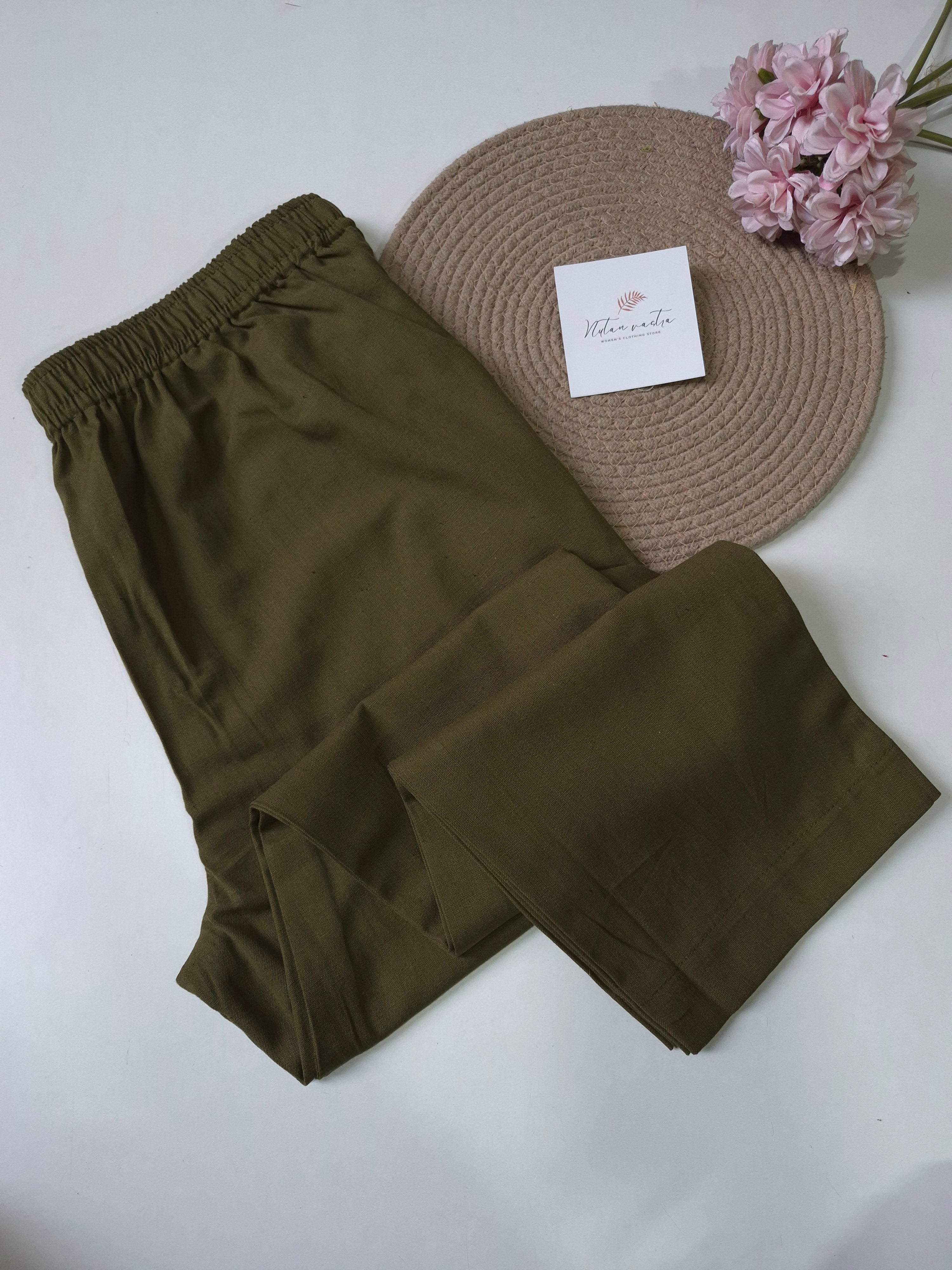 Olive Cotton Pant