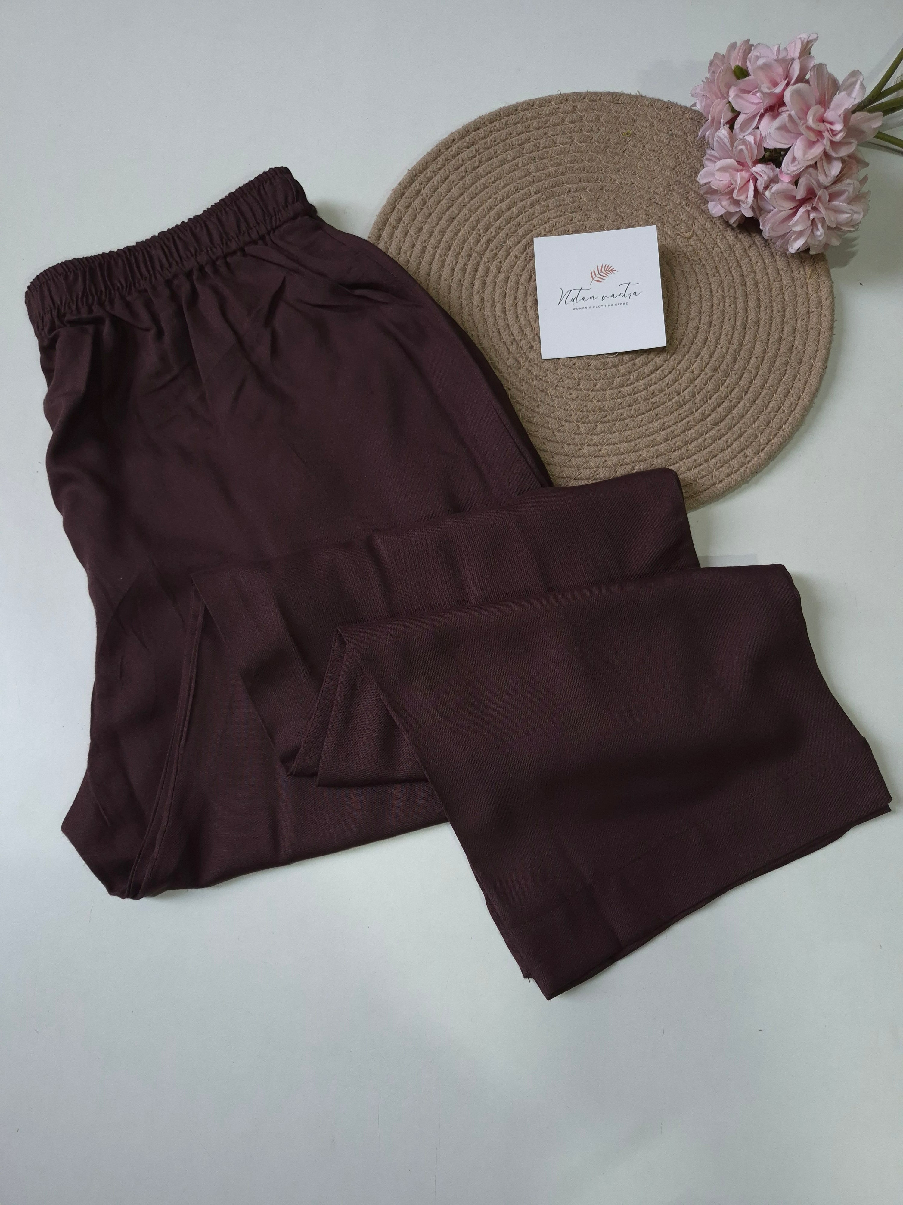 Brown Cotton Pant