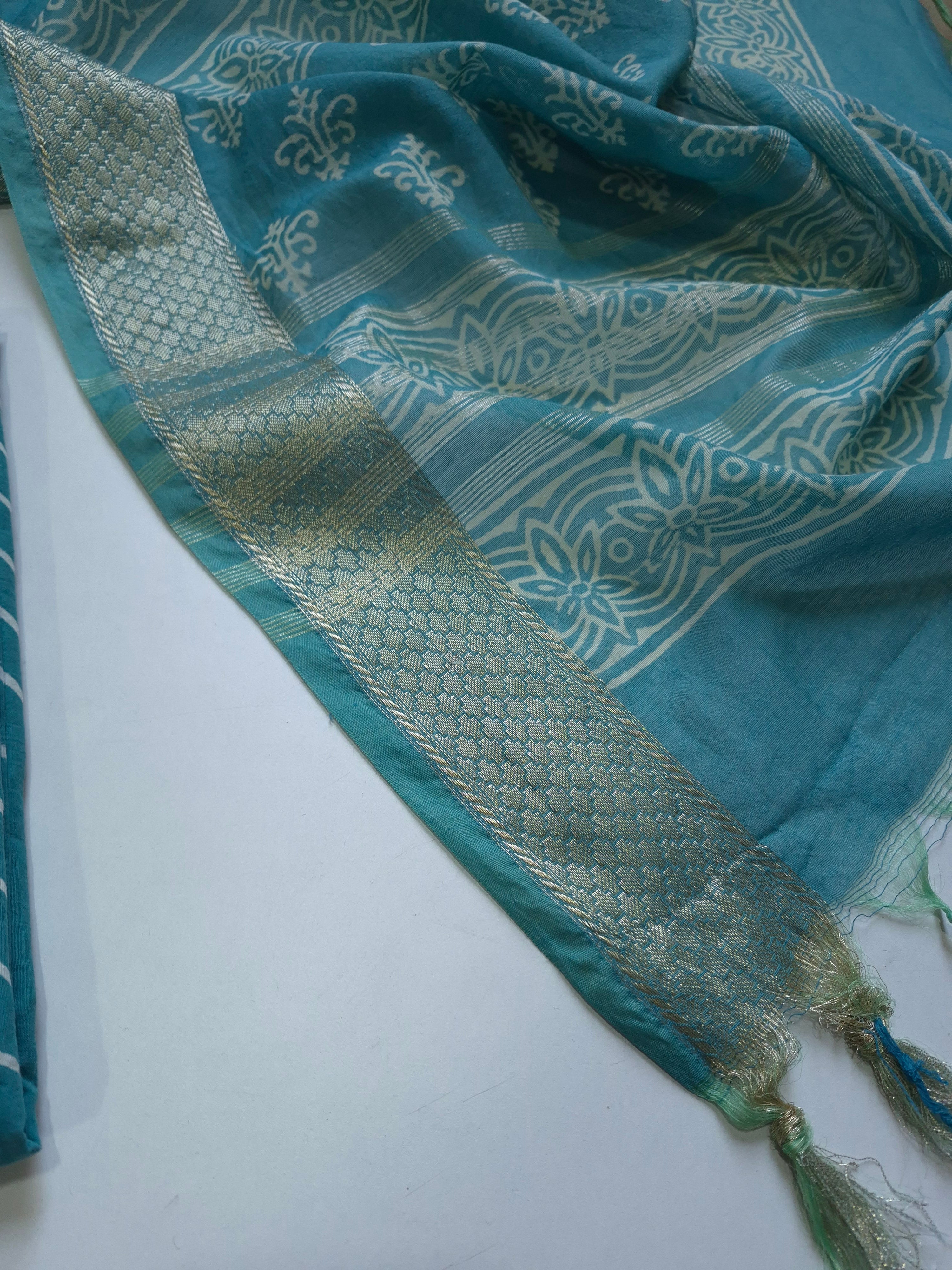 Maheshwari Silk Suit Set