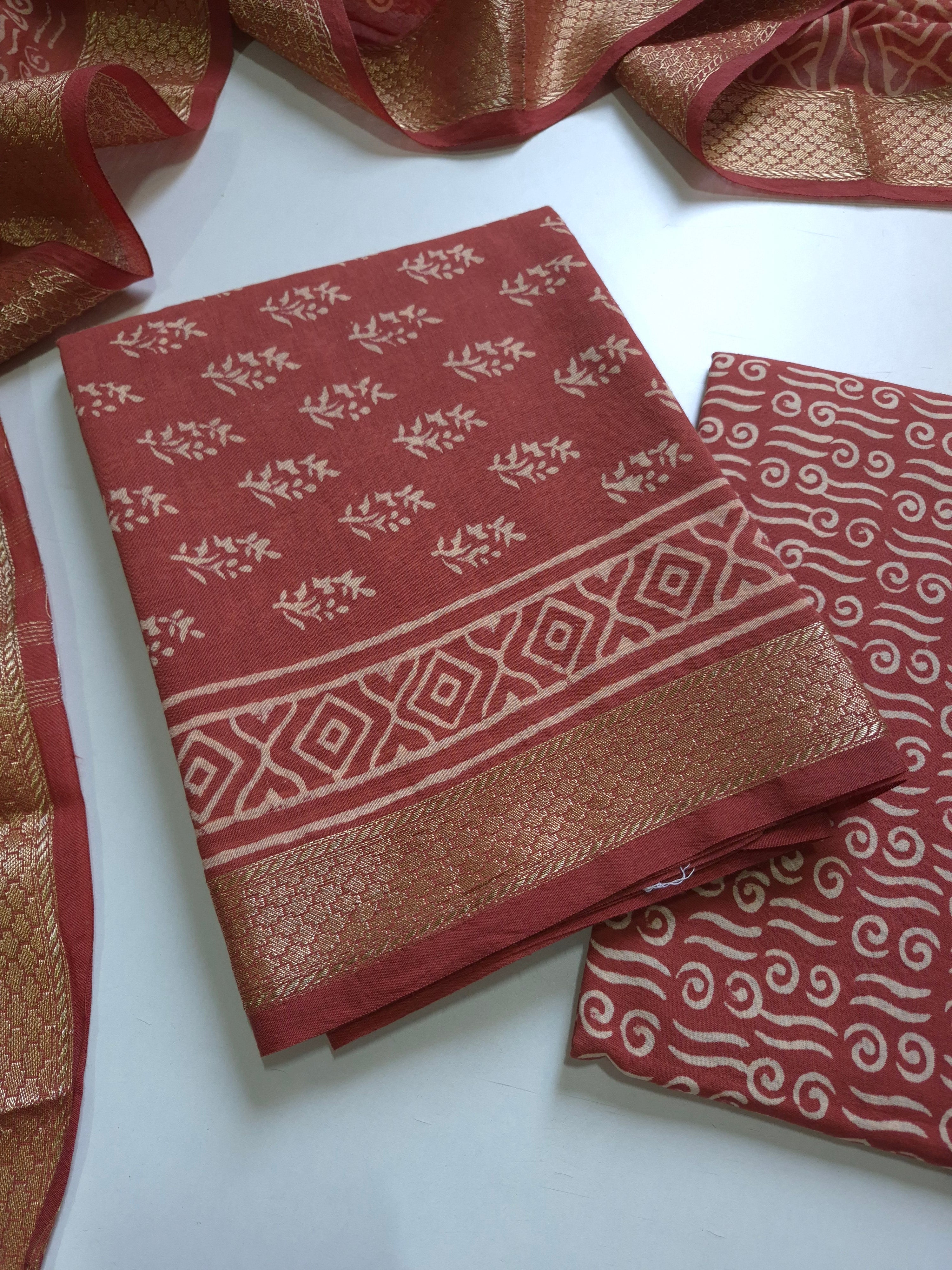 Maheshwari Silk Suit Set