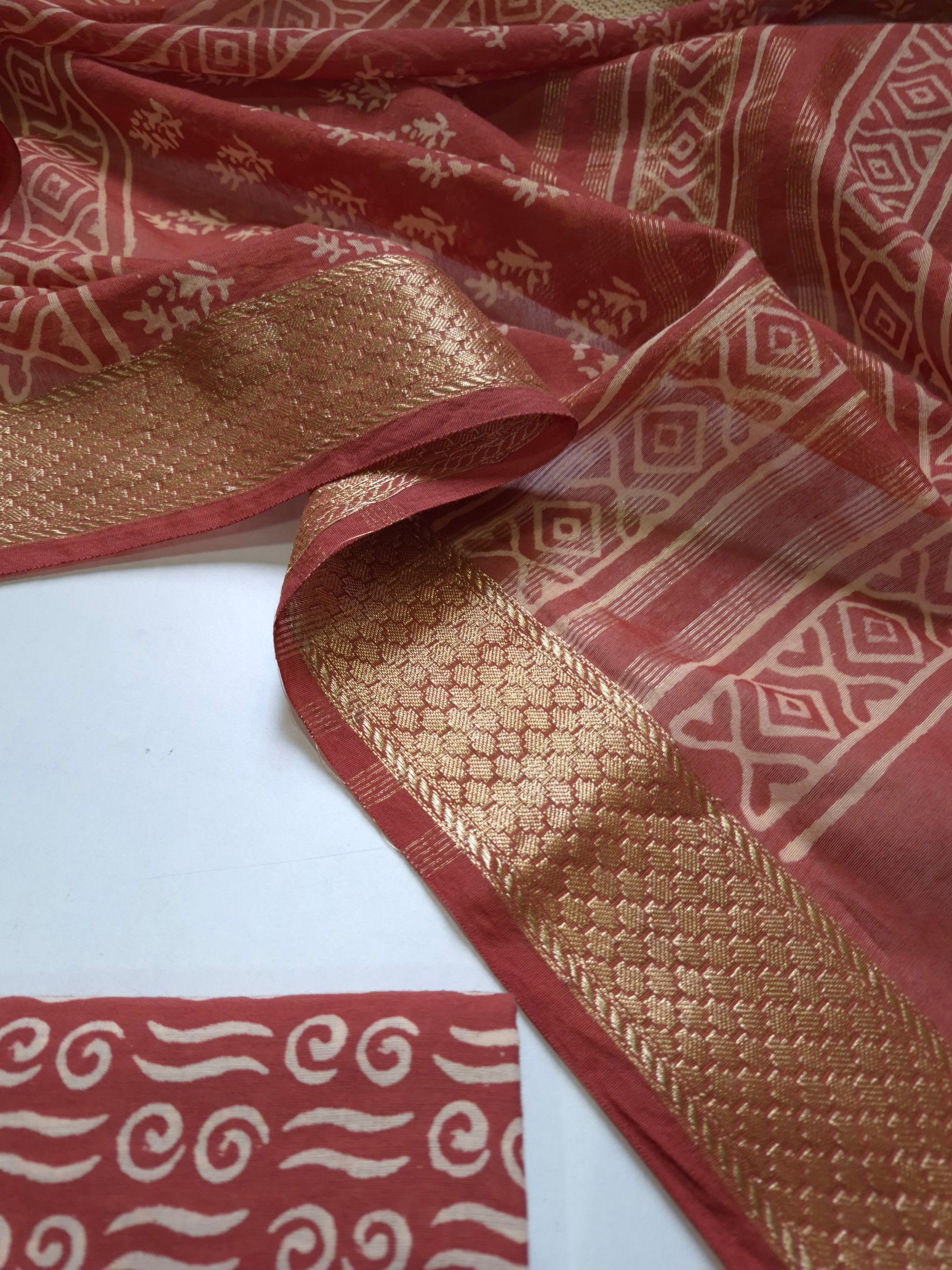 Maheshwari Silk Suit Set
