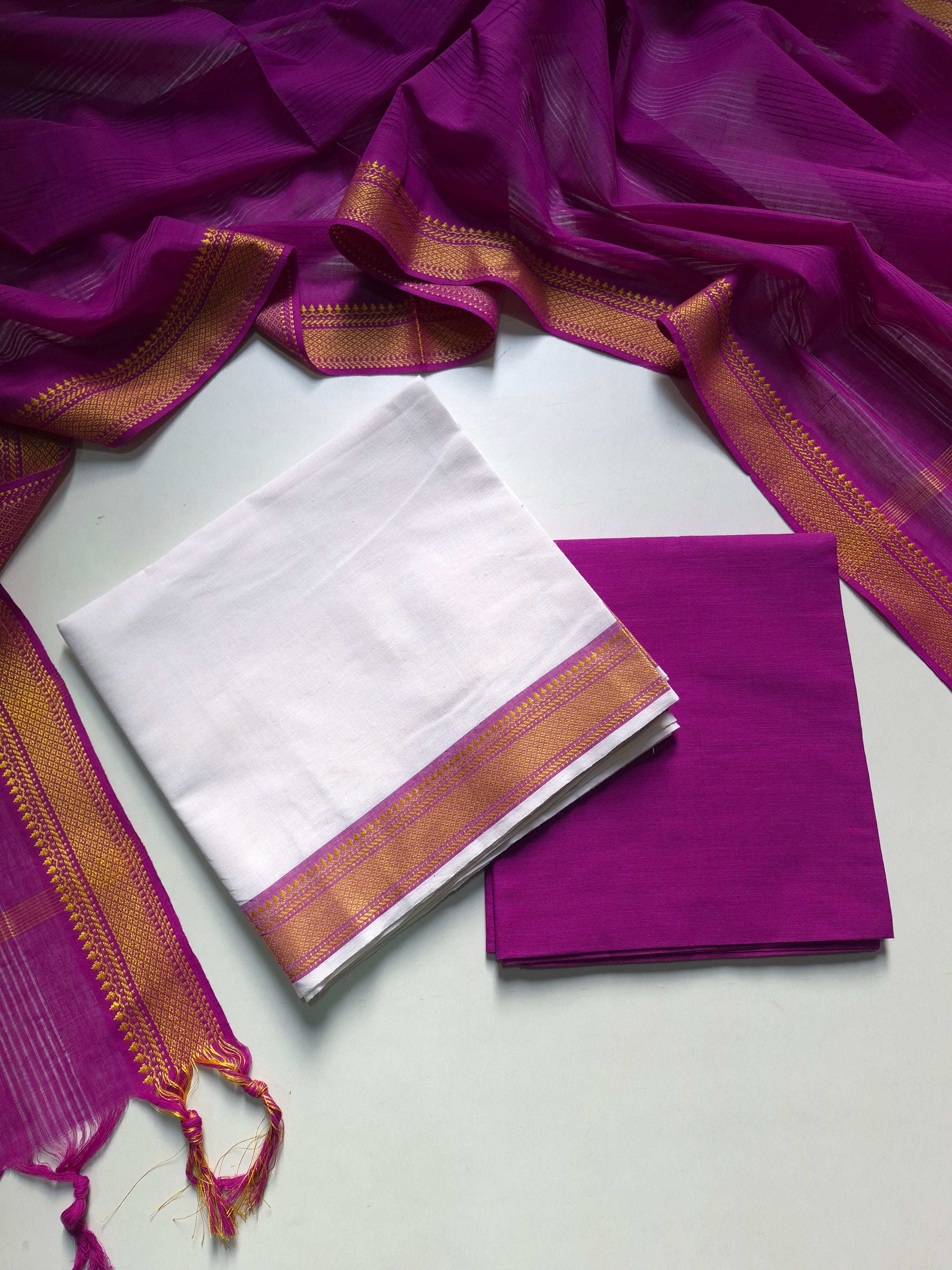 Mangalgiri South Cotton Suit Set
