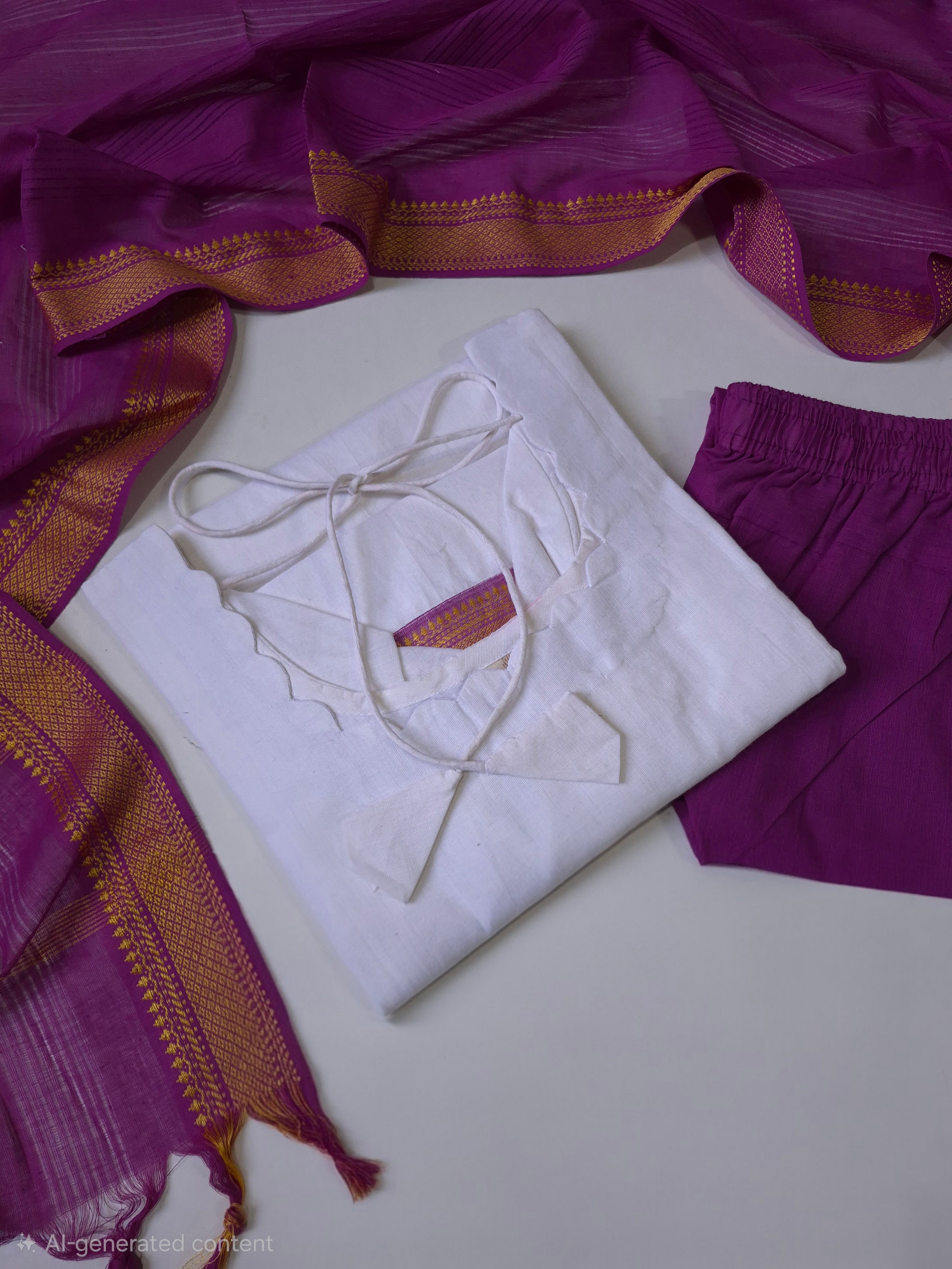 Mangalgiri South Cotton Suit Set